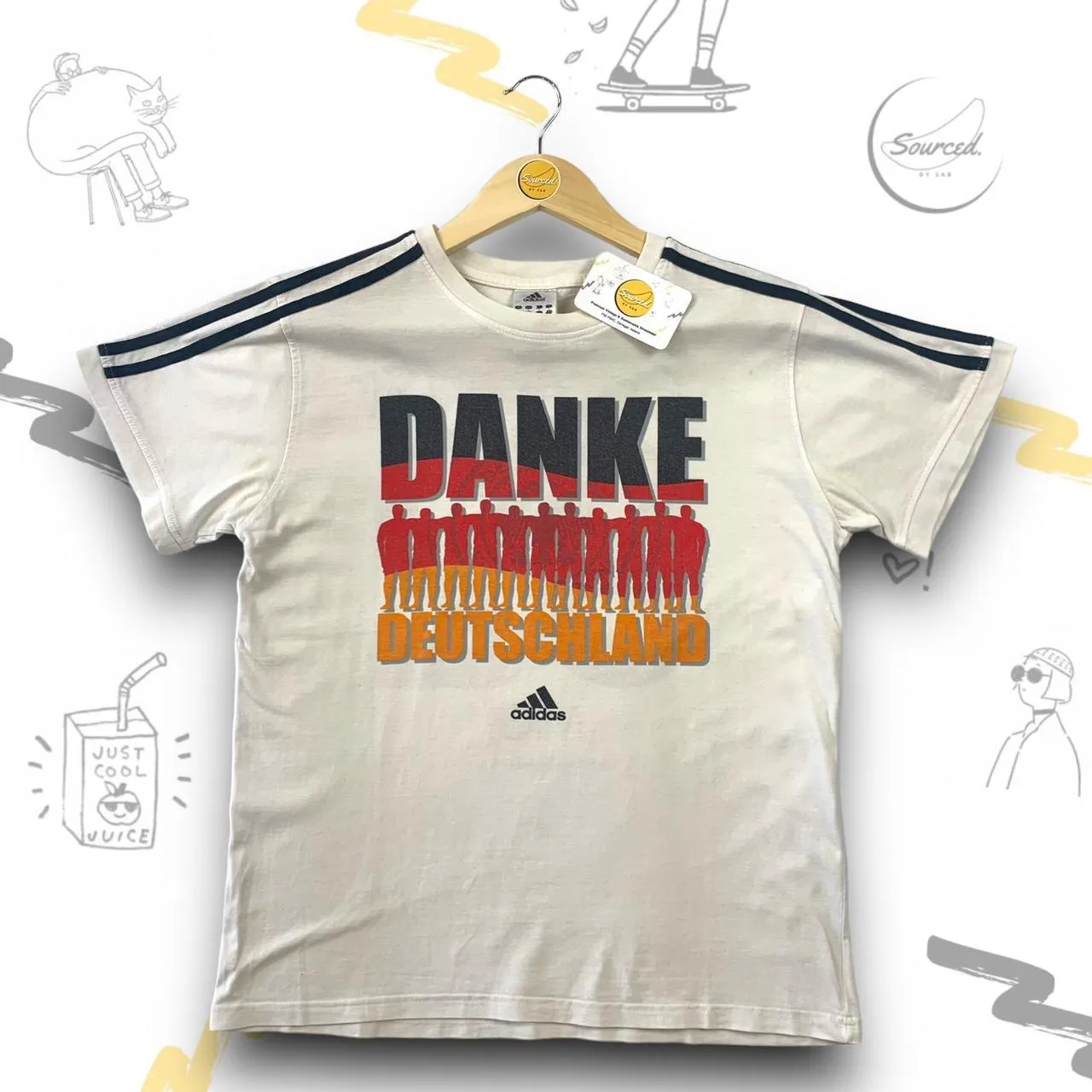 Adidas Danke Deutschland T-shirt (XS Men/S Women)