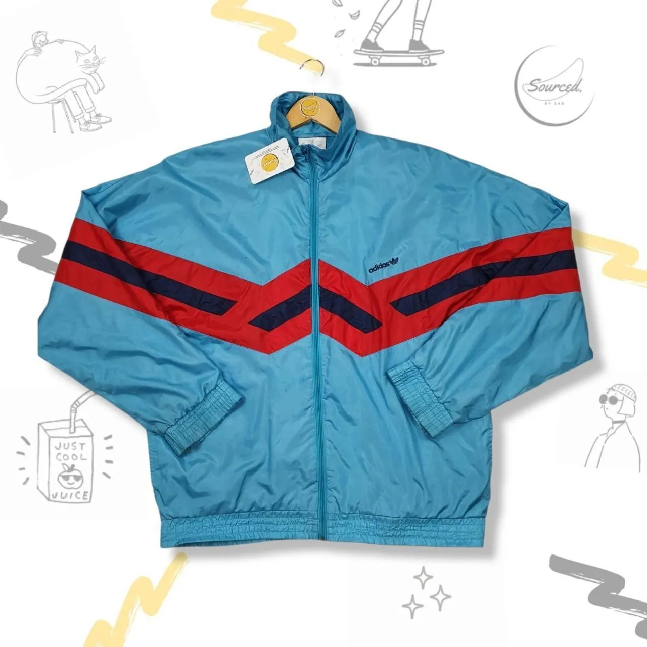 Adidas Embroidered 90's Vintage Trackjacket (L/XL)