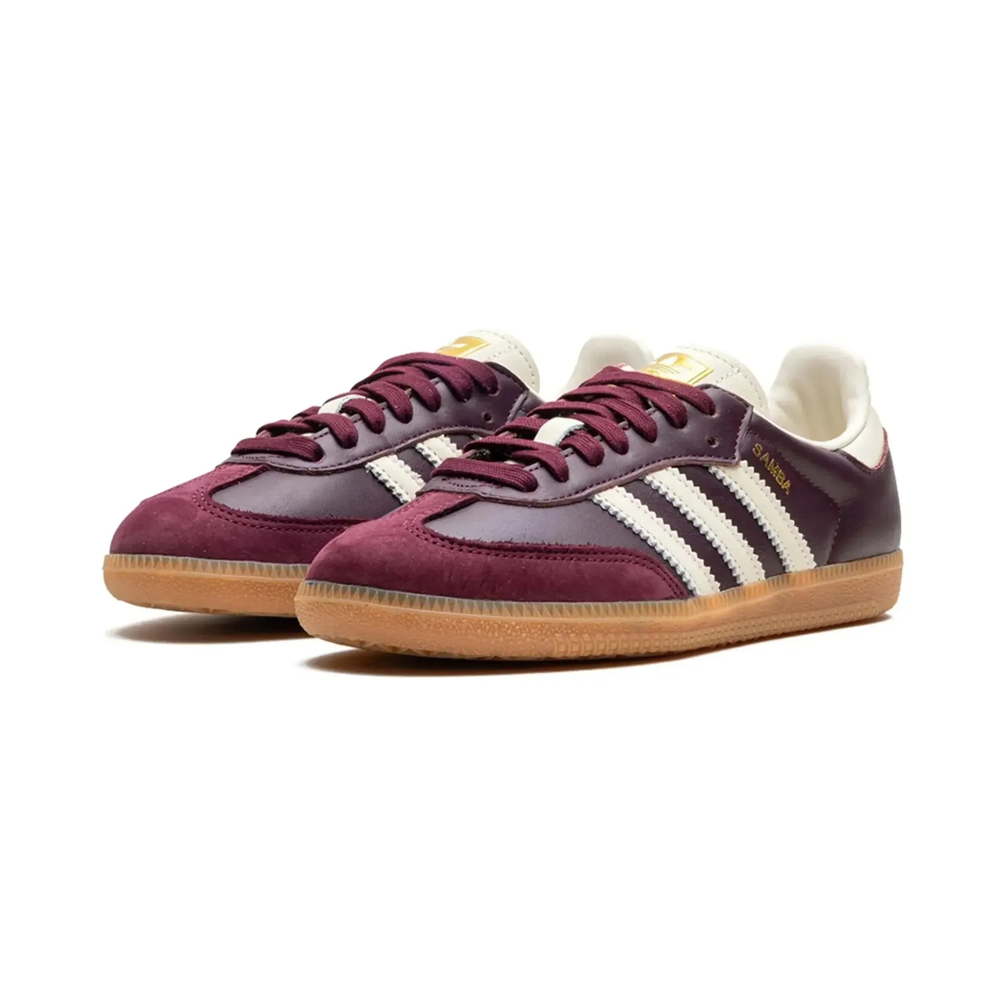 Adidas Samba OG Maroon Gold Metallic