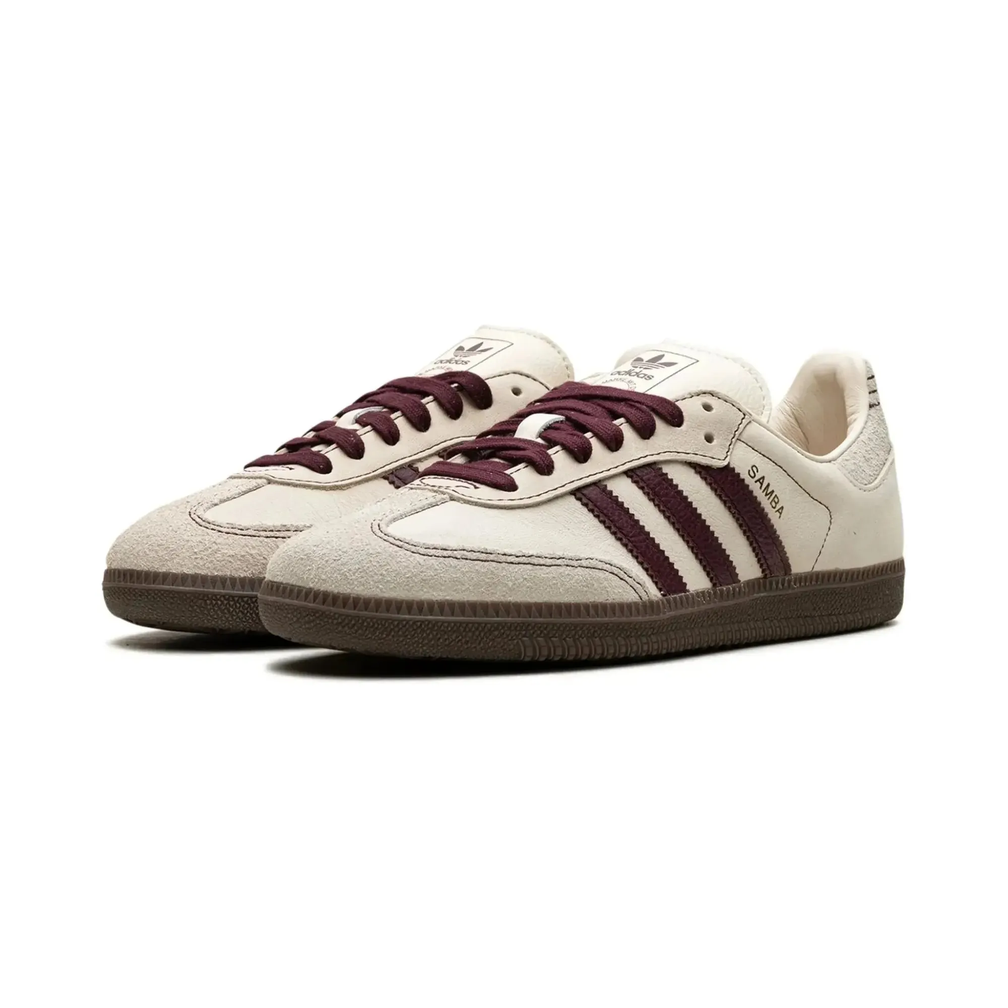 Adidas Samba OG Wonder White Maroon