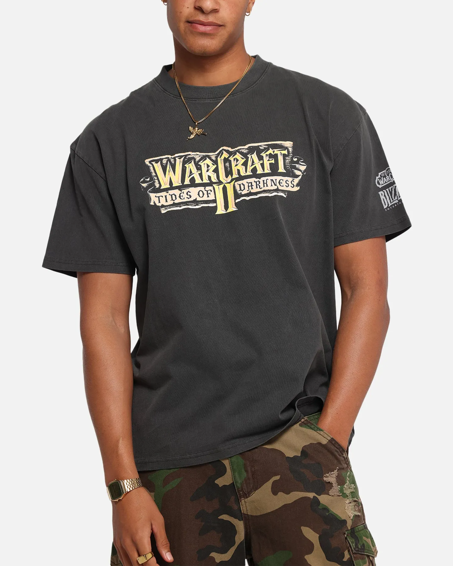American Thrift X Warcraft II: Tides Of Darkness Heavy T-Shirt Black Wash