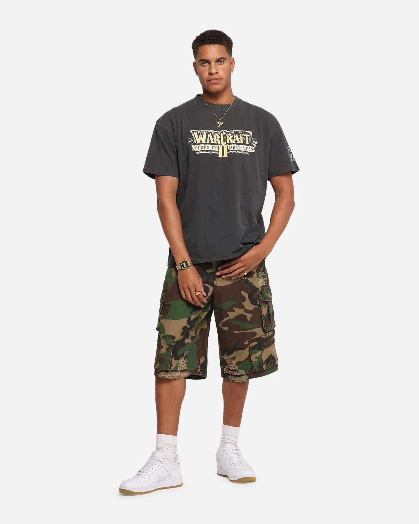 American Thrift X Warcraft II: Tides Of Darkness Heavy T-Shirt Black Wash