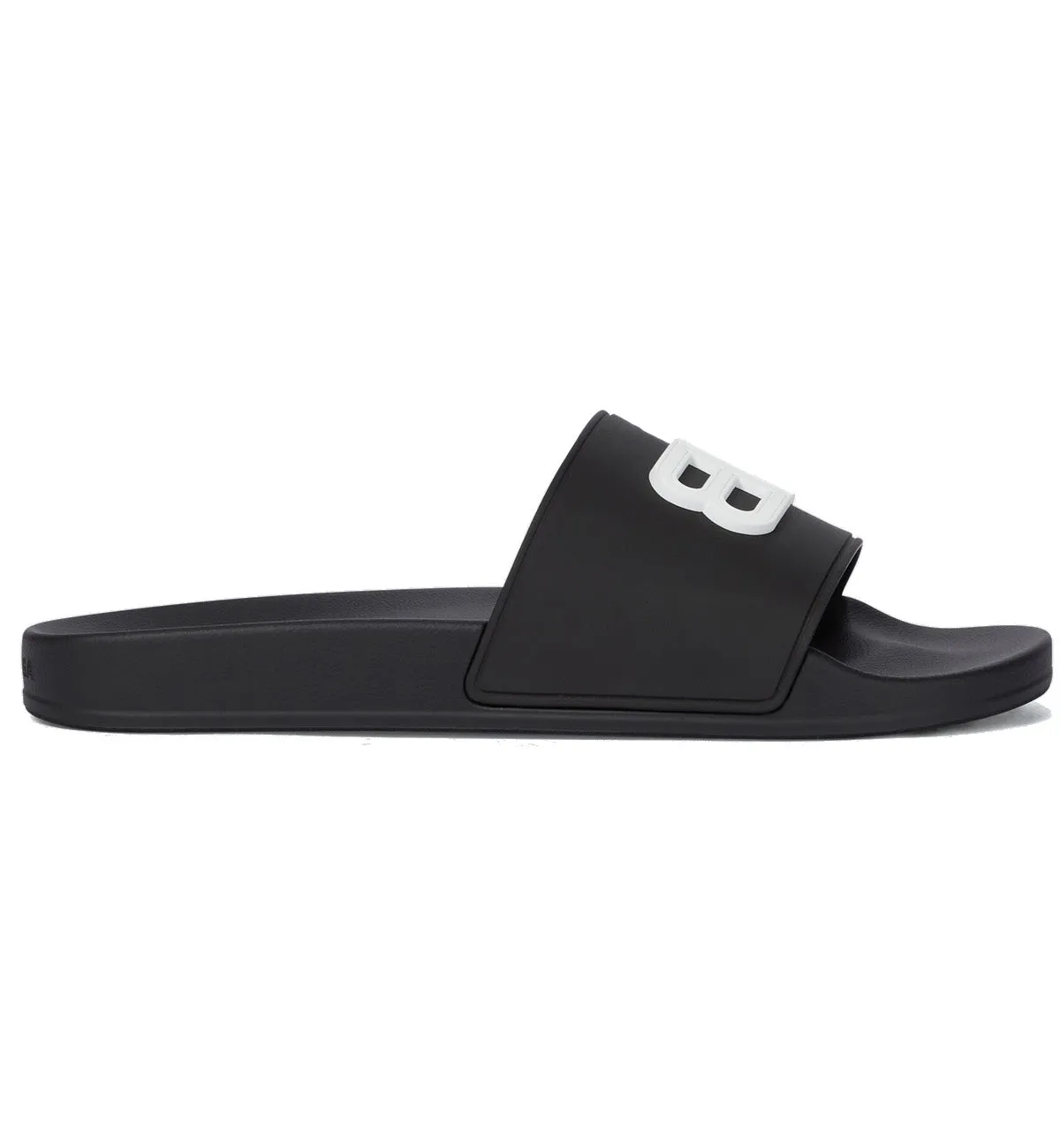 Balenciaga Double B Pool Slides (Black)