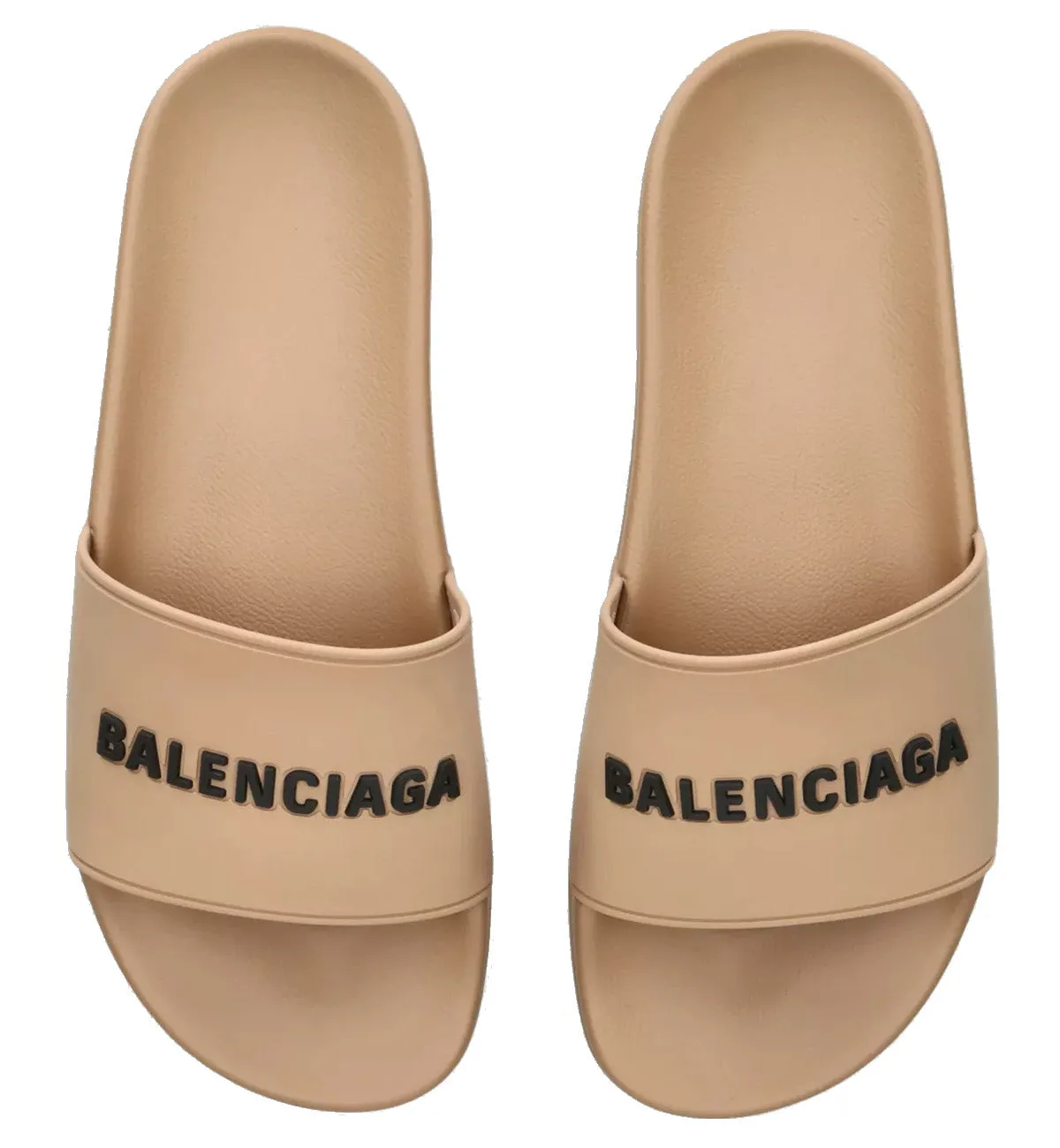 Balenciaga Pool Slides (Beige Comb)