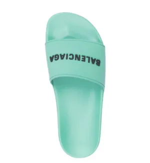 Balenciaga Pool Slides (Light Green)