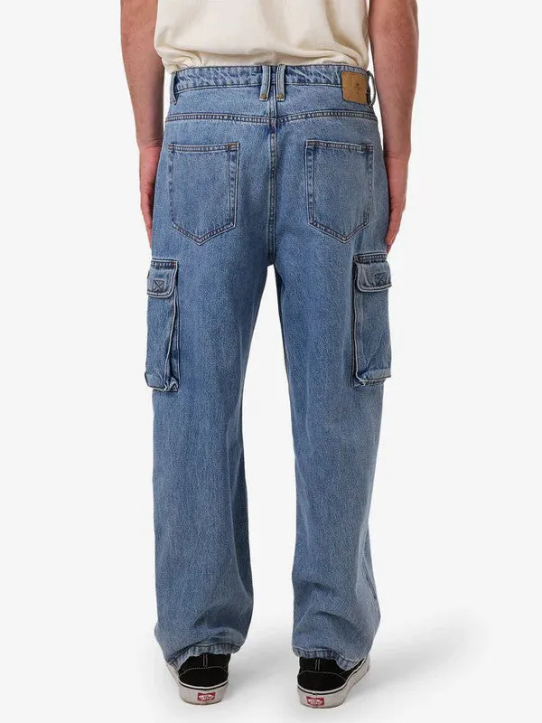 Big Slacker Denim Cargo Jean Vintage Stone Blue