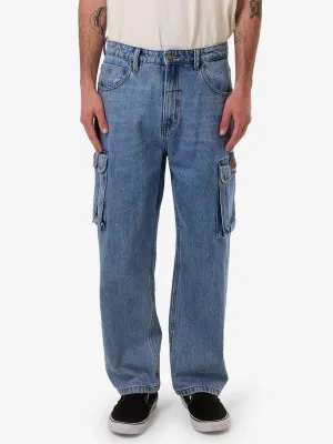Big Slacker Denim Cargo Jean Vintage Stone Blue