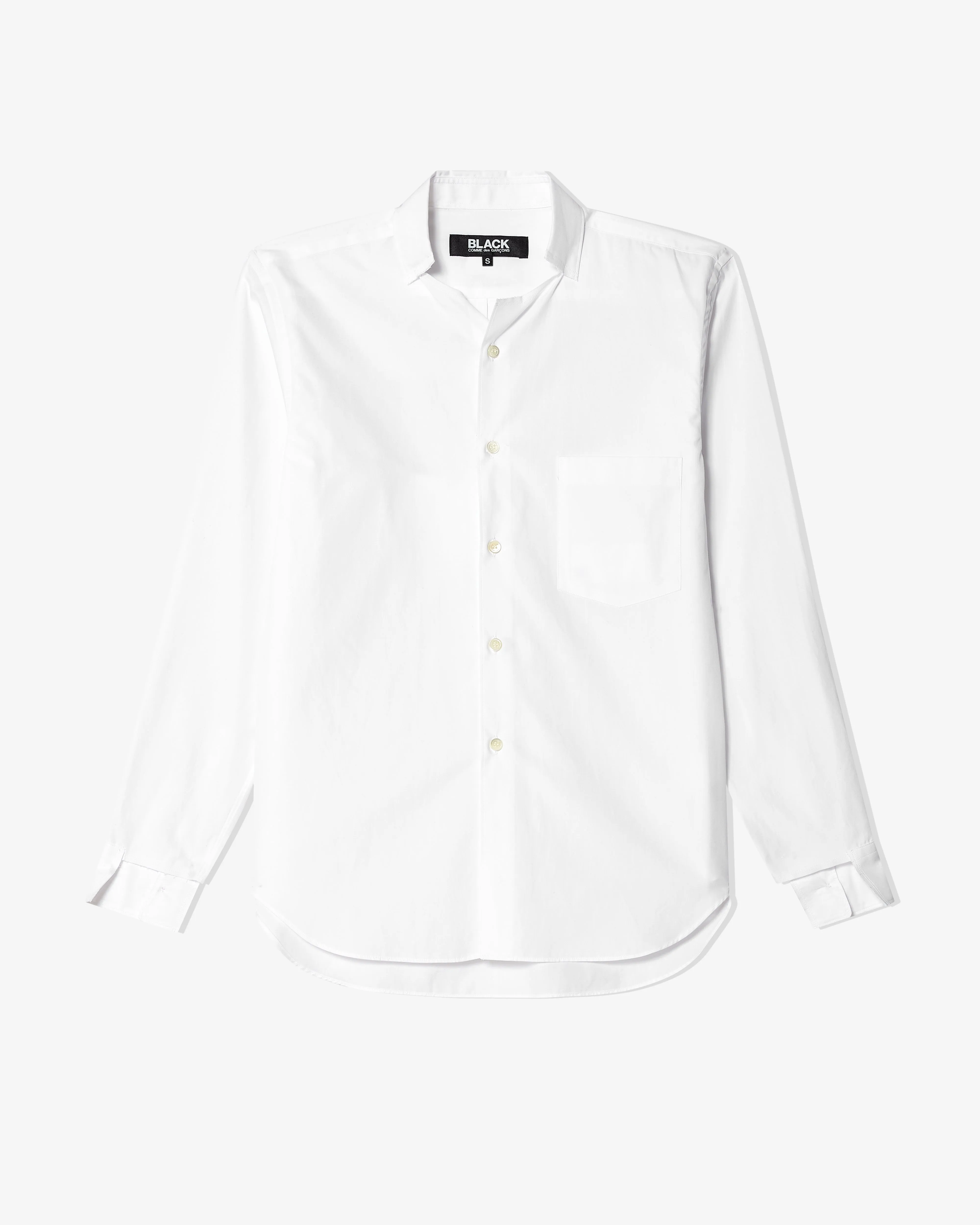 Black Comme des Garons - Cut Collar Shirt - (White)