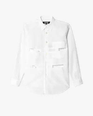 Black Comme des Garons - Cut Out Shirt - (White)