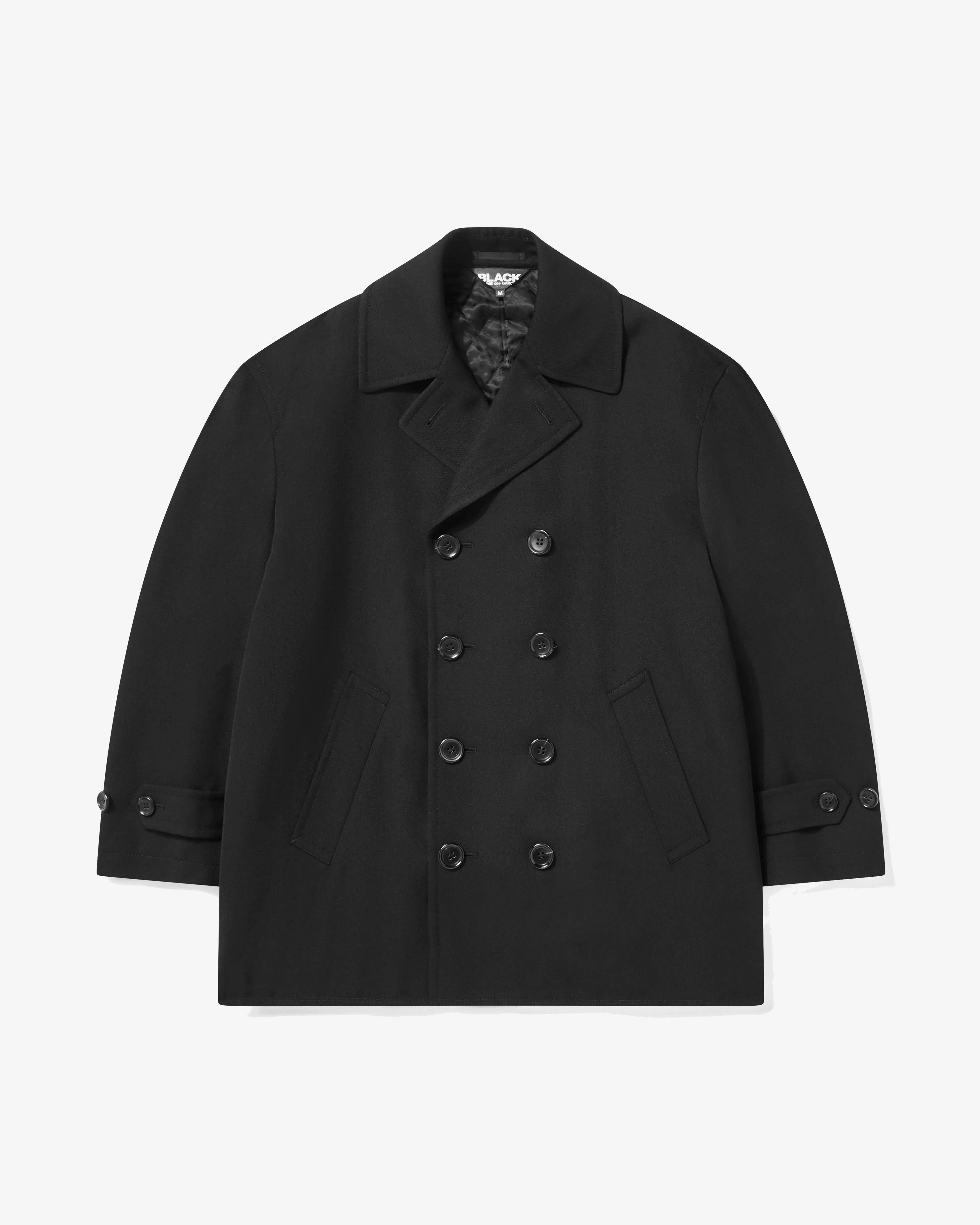 BLACK Comme des Garons - Double Breasted Wool Coat - (Black)