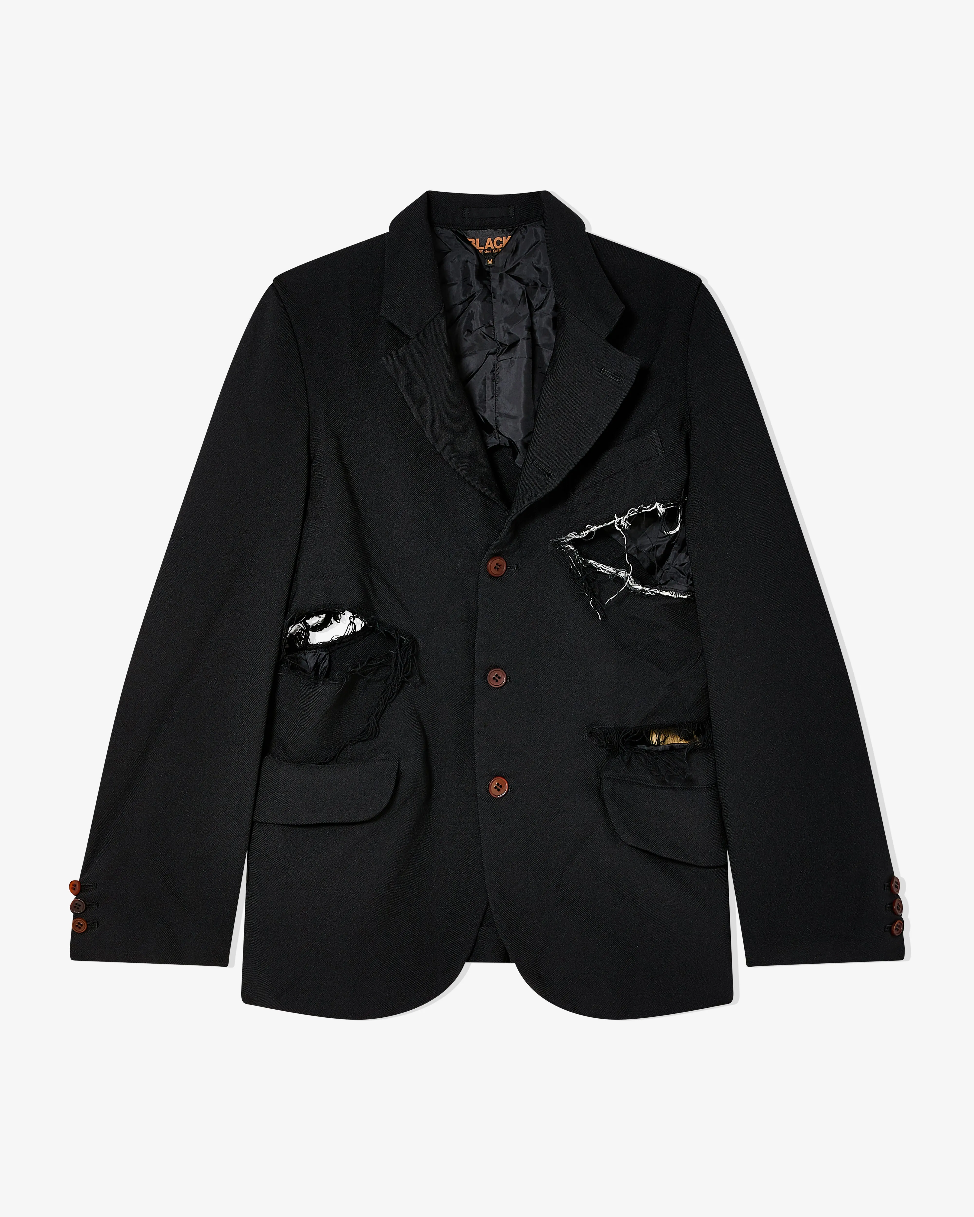 Black Comme des Garons - Gabardine Garment Treated Jacket - (Black)
