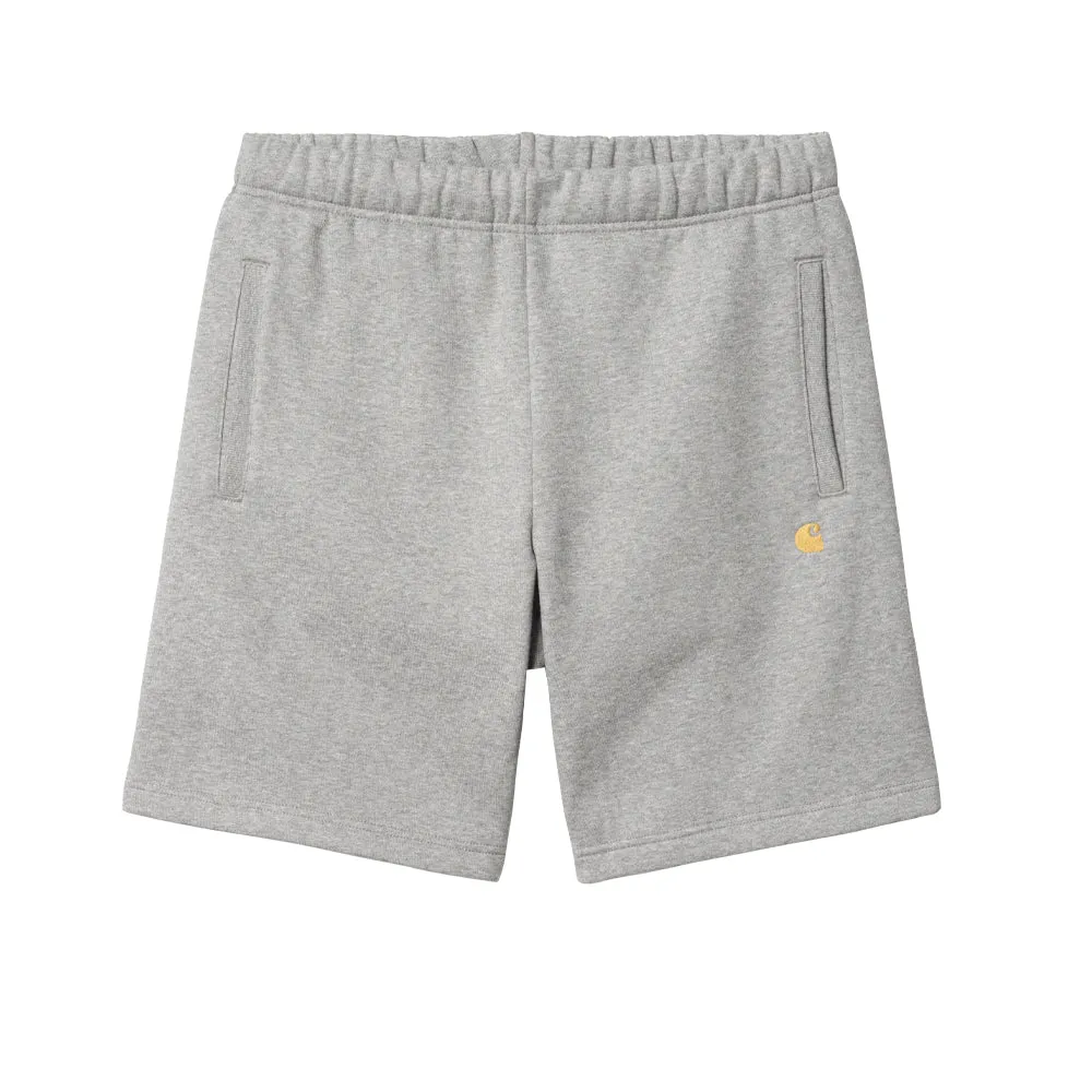 CARHARTT WIP CHASE SWEAT SHORT // GREY HEATHER/GOLD