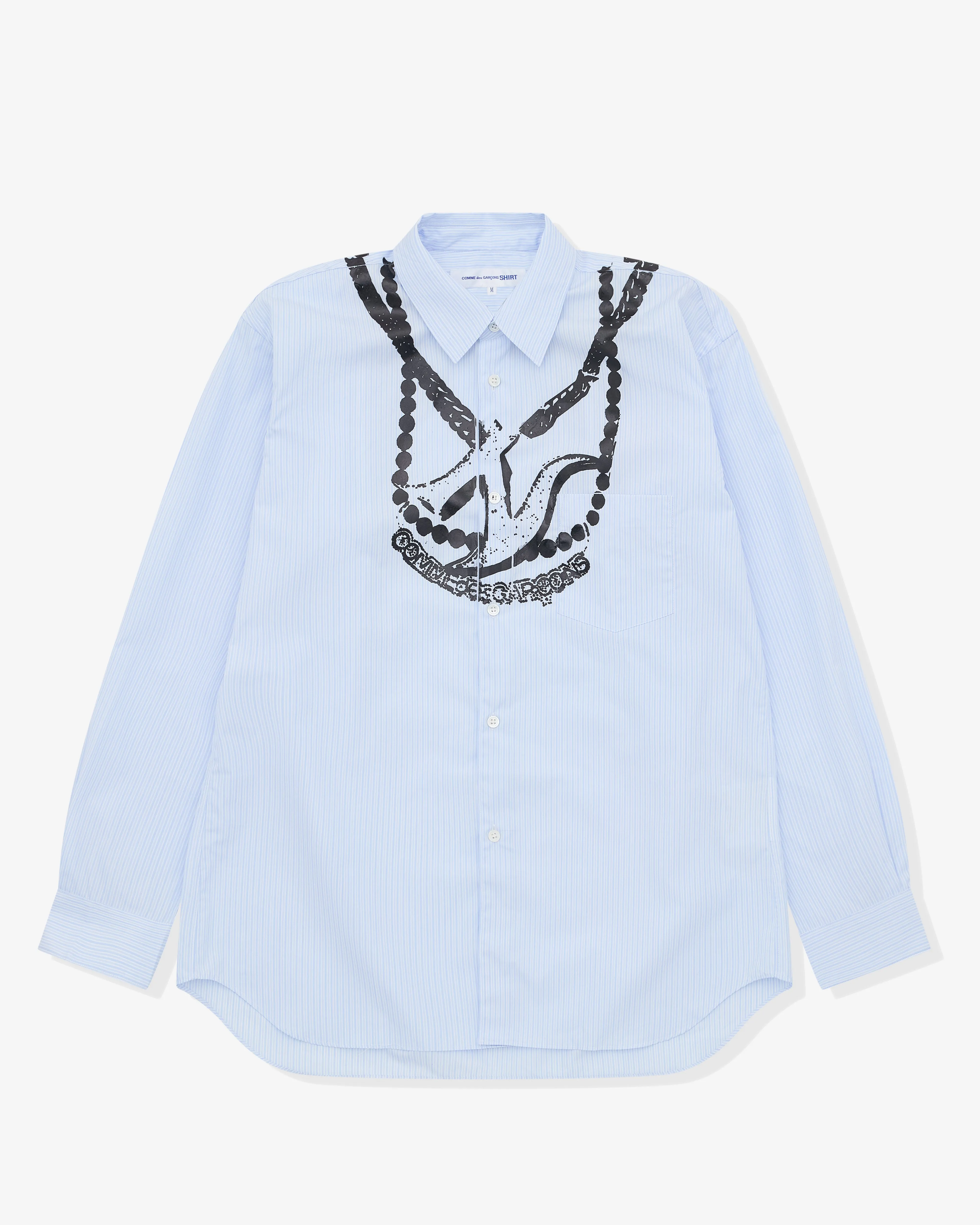 CDG Shirt - Men's A$AP Nast Chain Shirt - (Pinstripe)