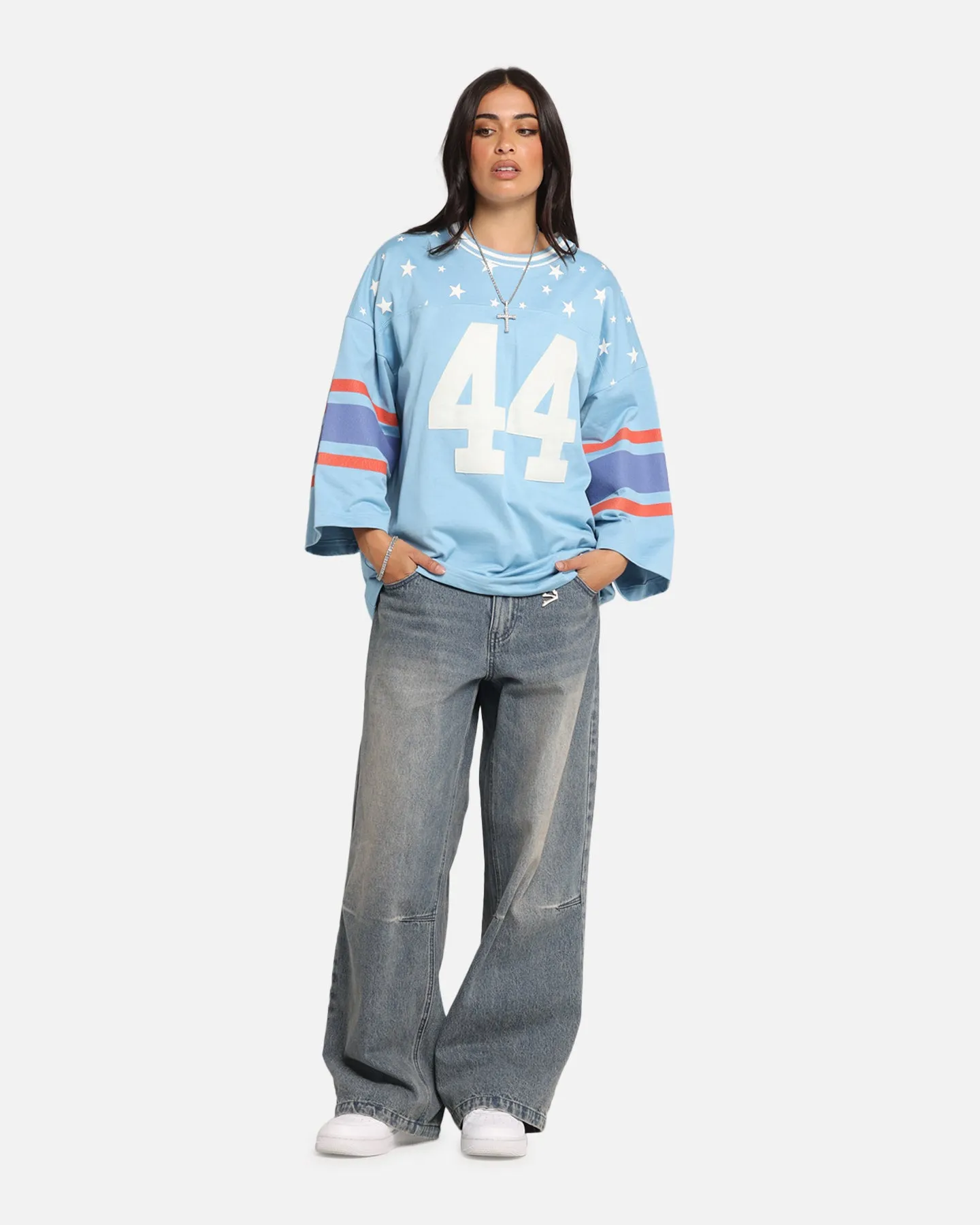 Champion 60's Football T-Shirt Pale Blue