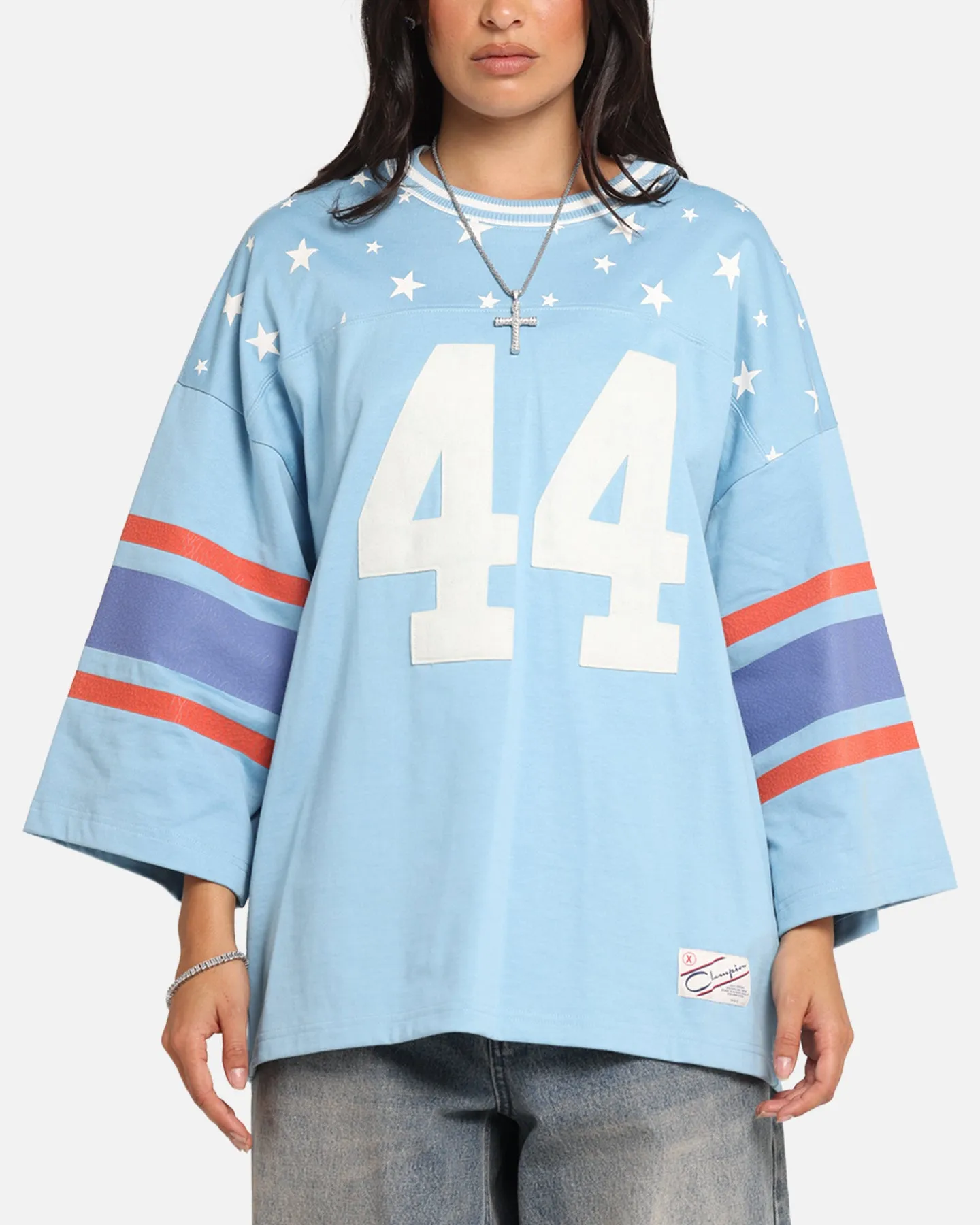 Champion 60's Football T-Shirt Pale Blue