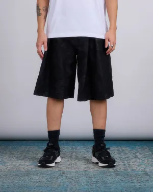 COMME des GARONS HOMME  Plus Pleated Wool Blend Paisley Short Black