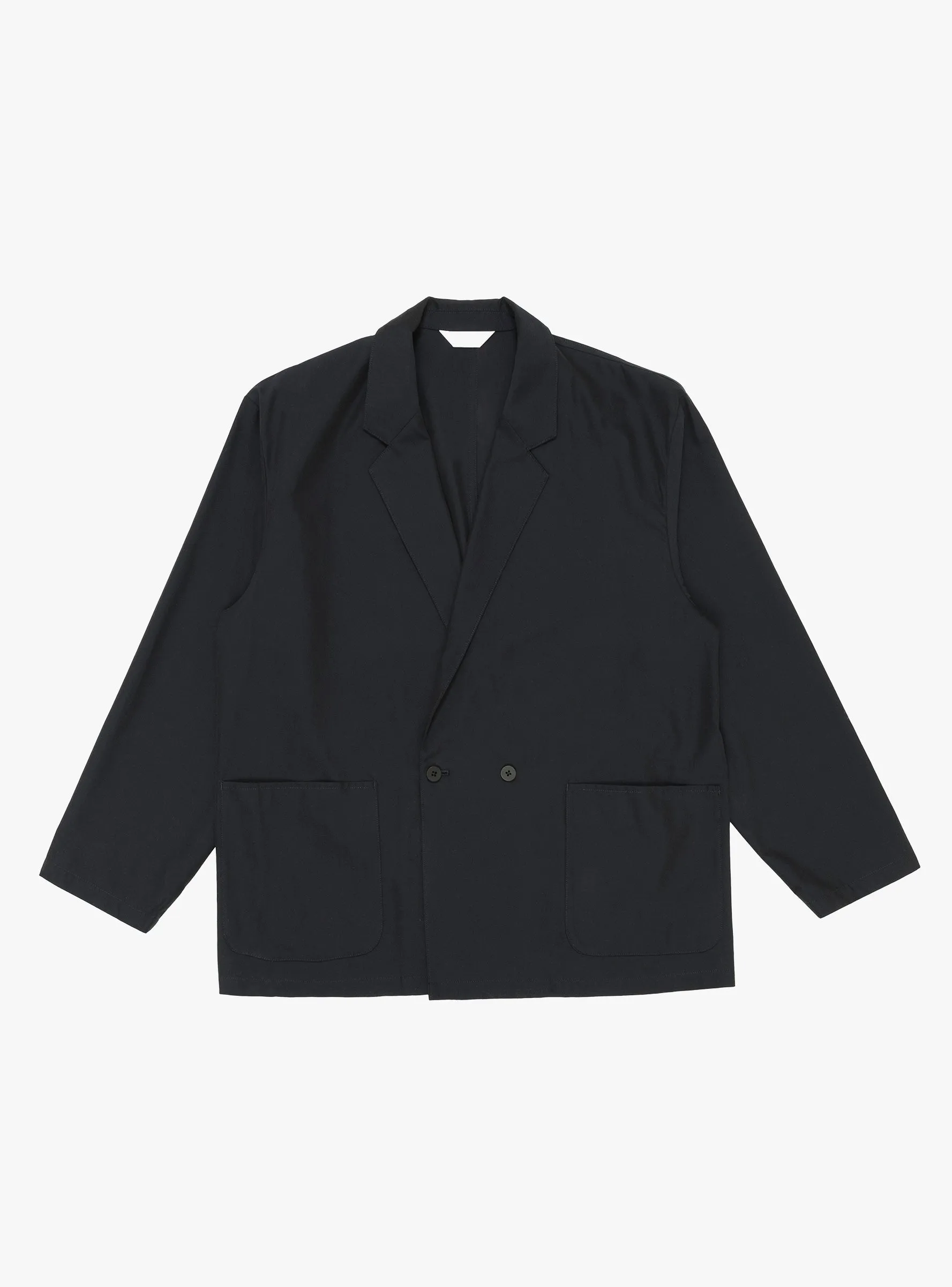 Cupro Mixed Easy Jacket Dark Navy