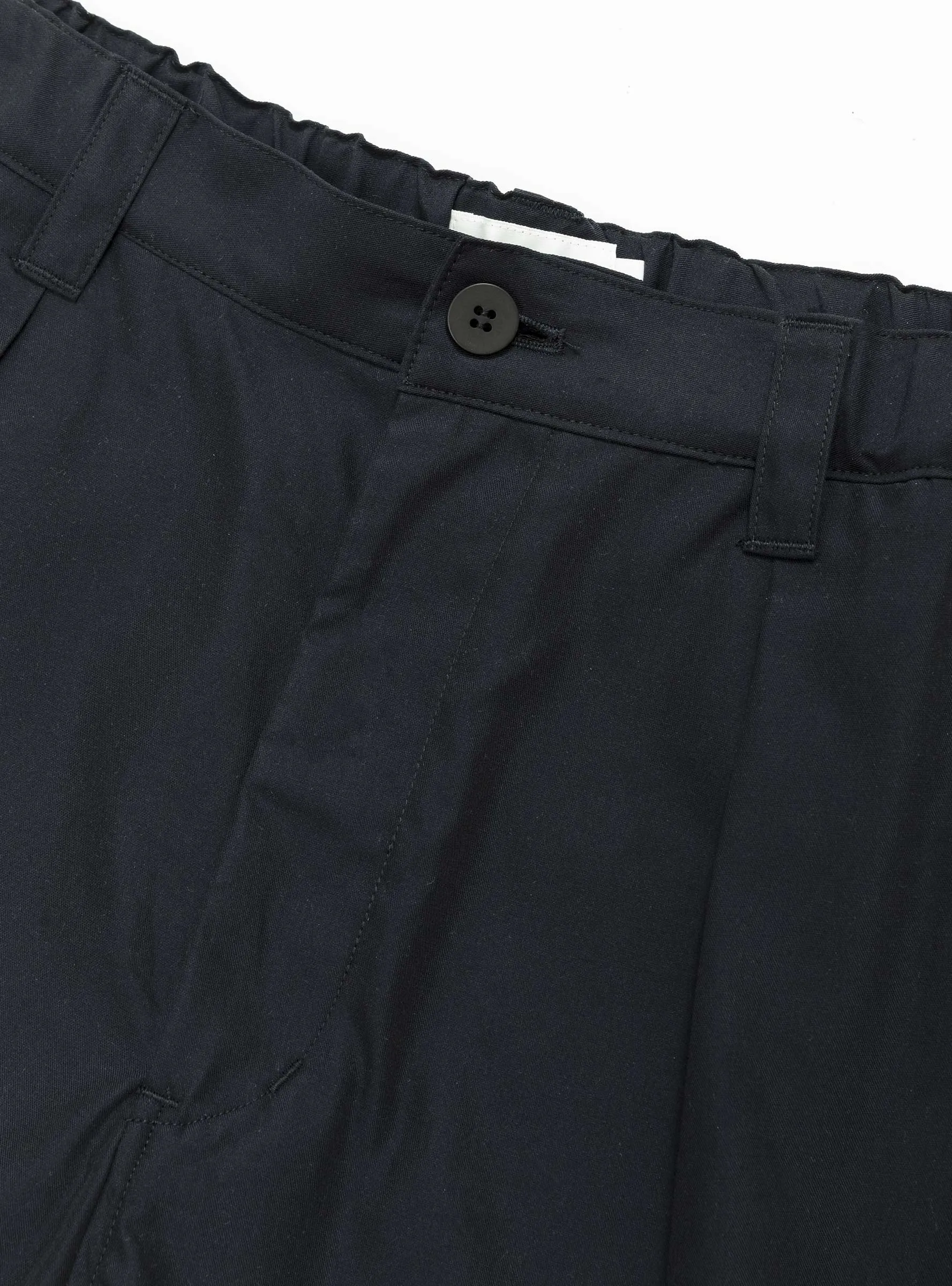 Cupro Mixed Straight Pants Dark Navy