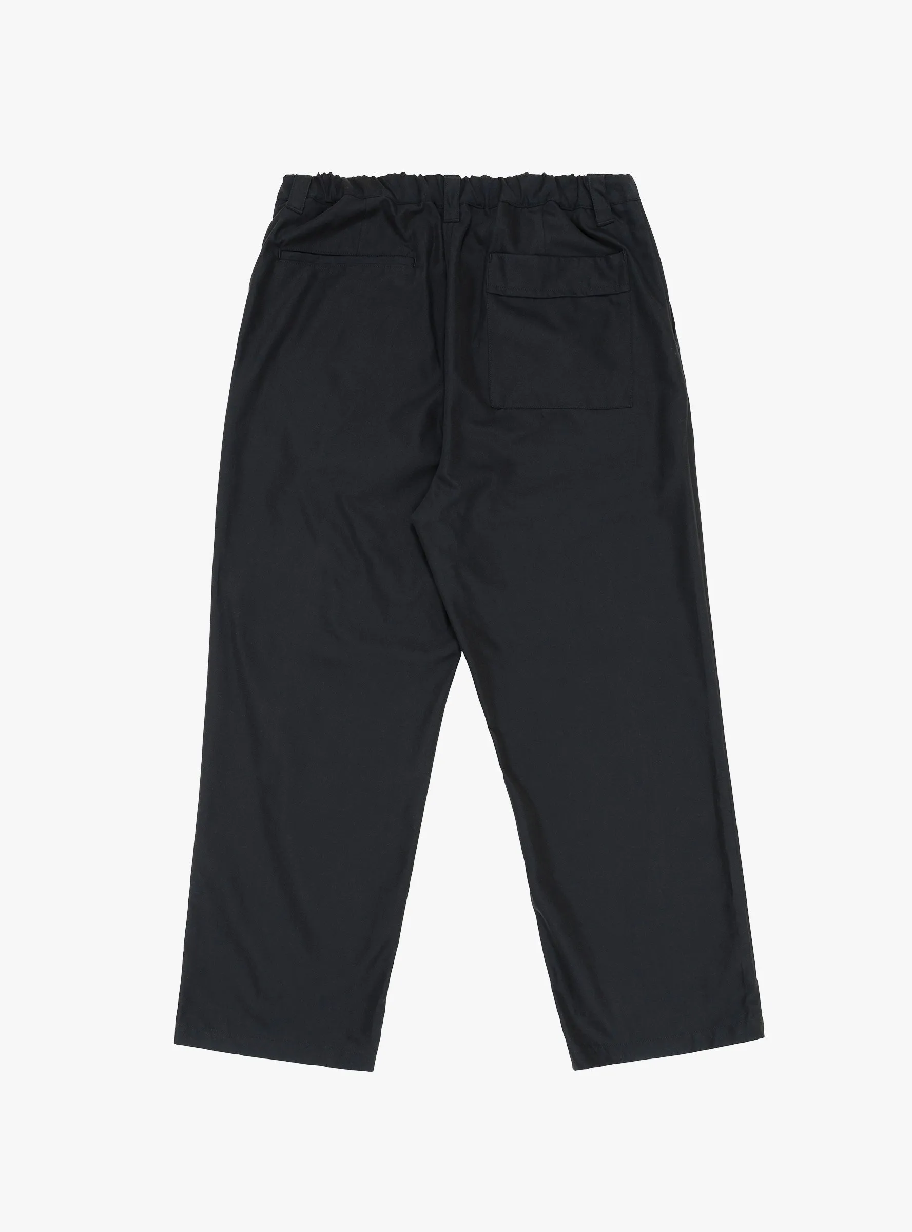 Cupro Mixed Straight Pants Dark Navy
