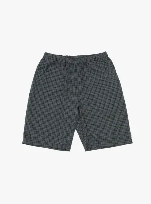 Easy Shorts Washable Wool Green Plaid
