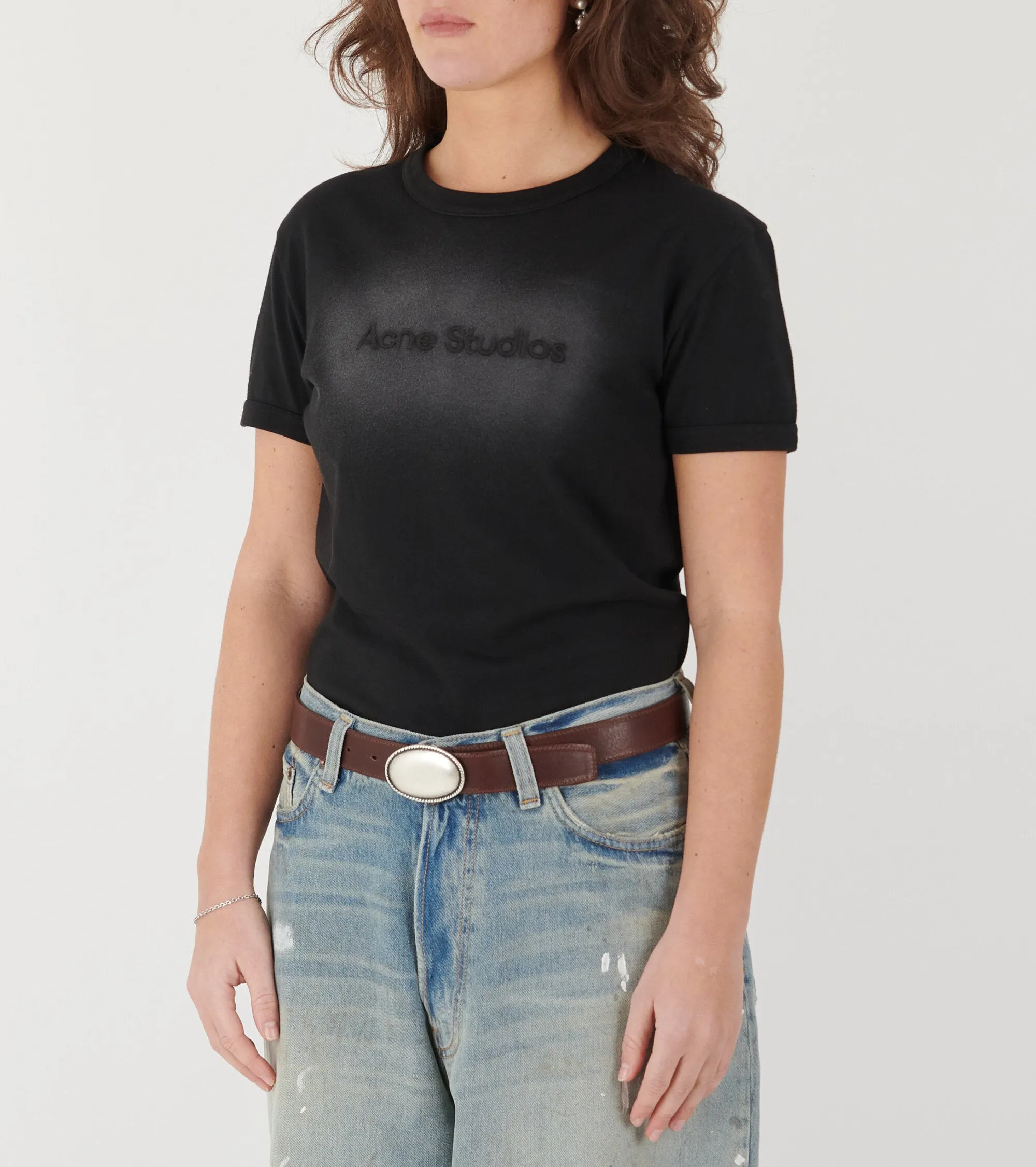 Fitted Logo T-shirt Faded Black