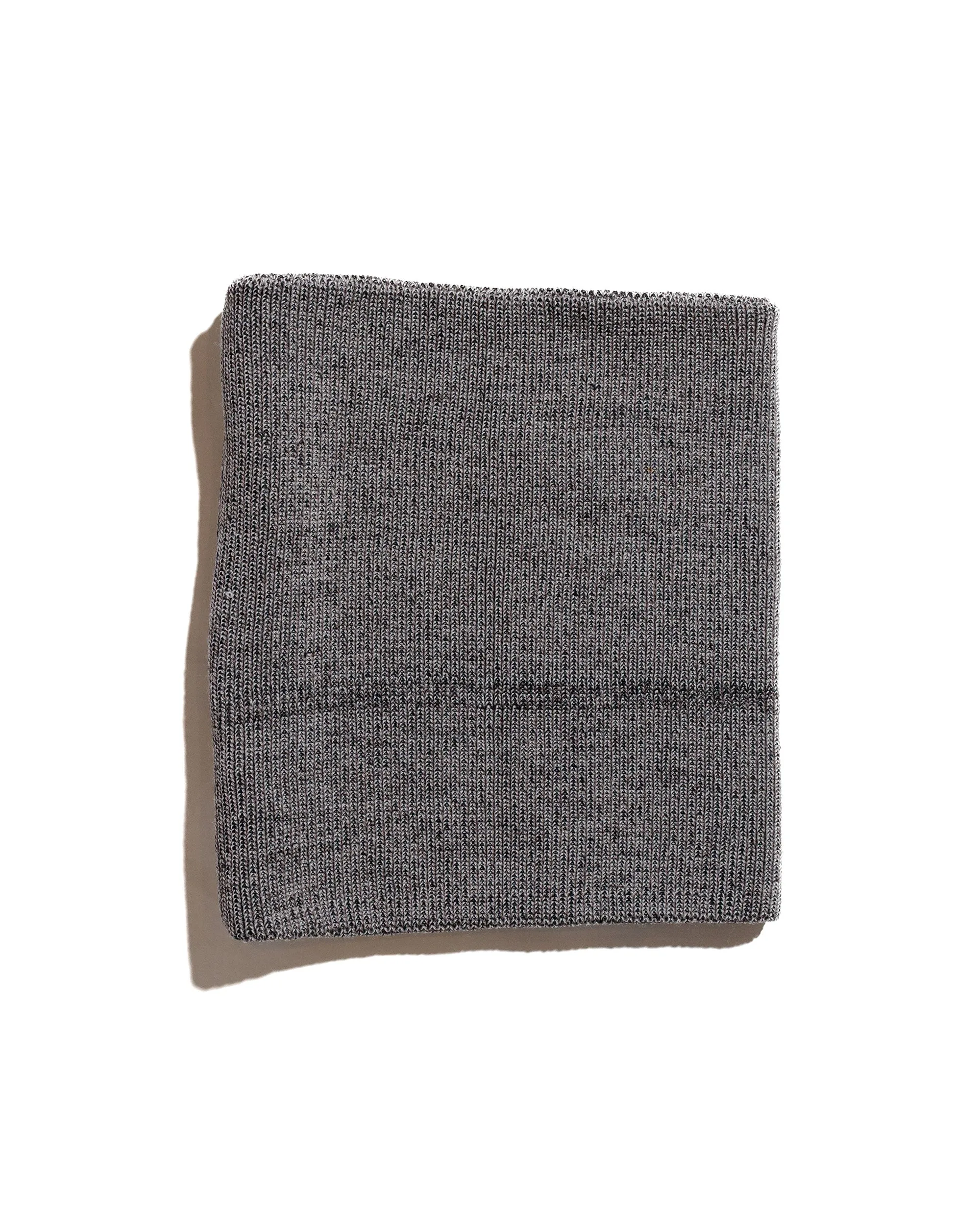 Found Feather Knit Neckwarmer Italian Merino Wool Grey Mix