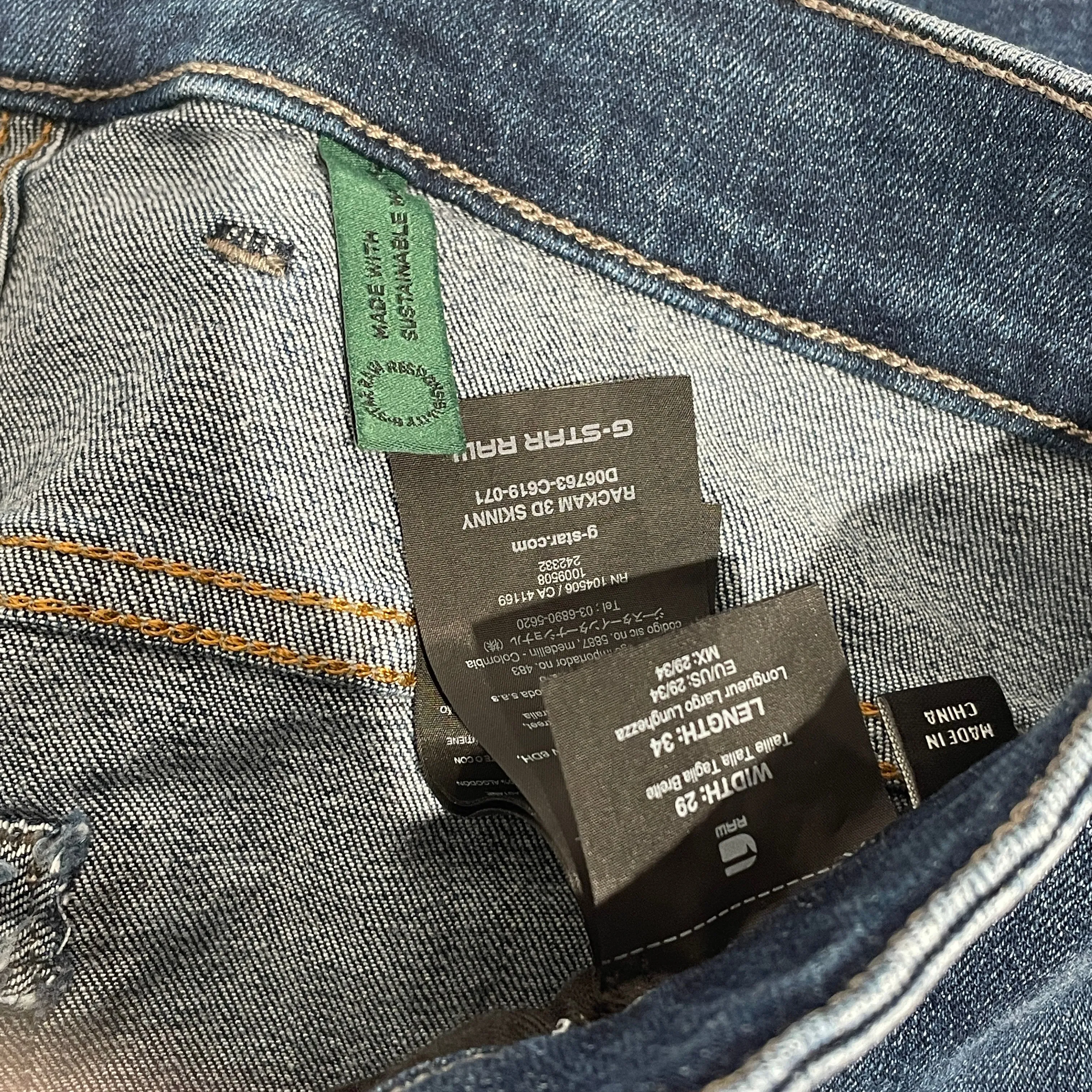 G-STAR RAW/Skinny Pants/29/Cotton/IDG/