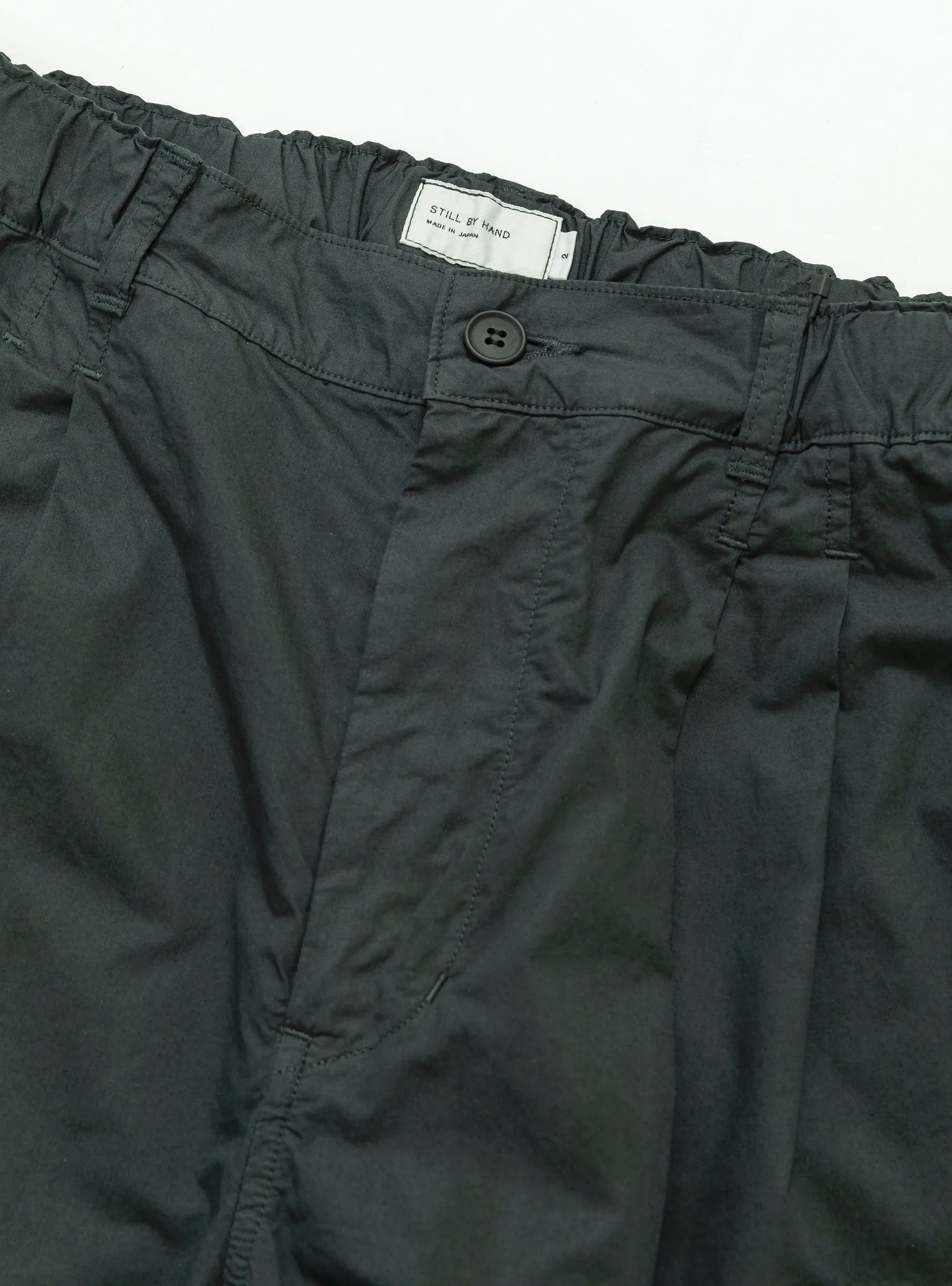 Garment-Dye 2 Tuck Pants Green Charcoal