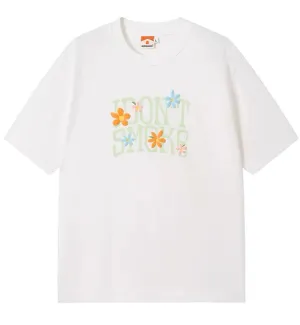 I Don't Smoke Flowers Logo T-Shirt (White)