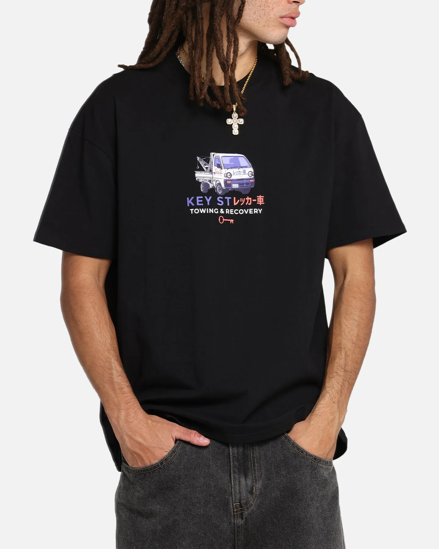 Key Street Kei Tow Truck T-Shirt Black