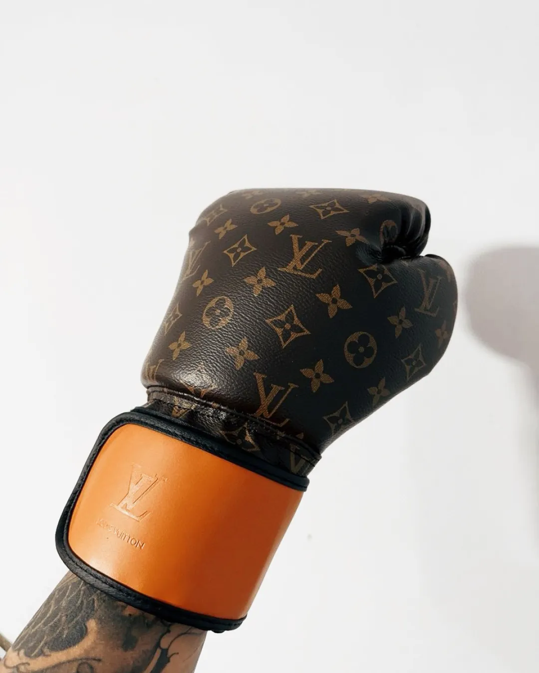 Louis Vuitton Karl Lagerfeld Ultra Rare Limited Monogram Boxing Glove Set.