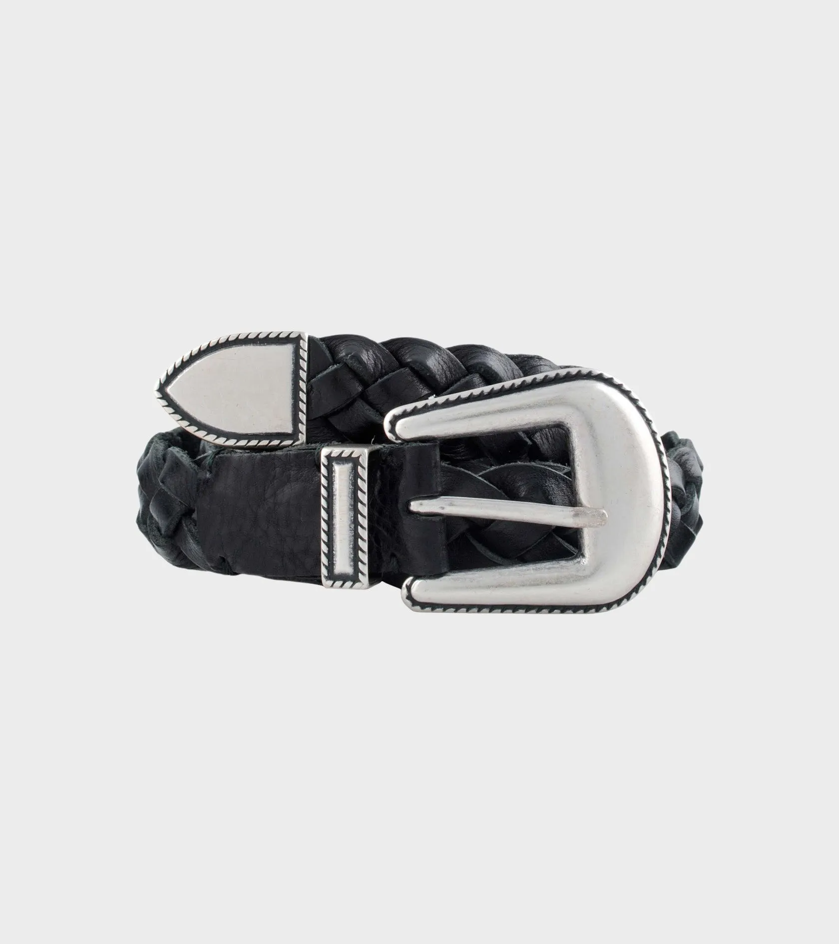 M2423 Braided Belt Black