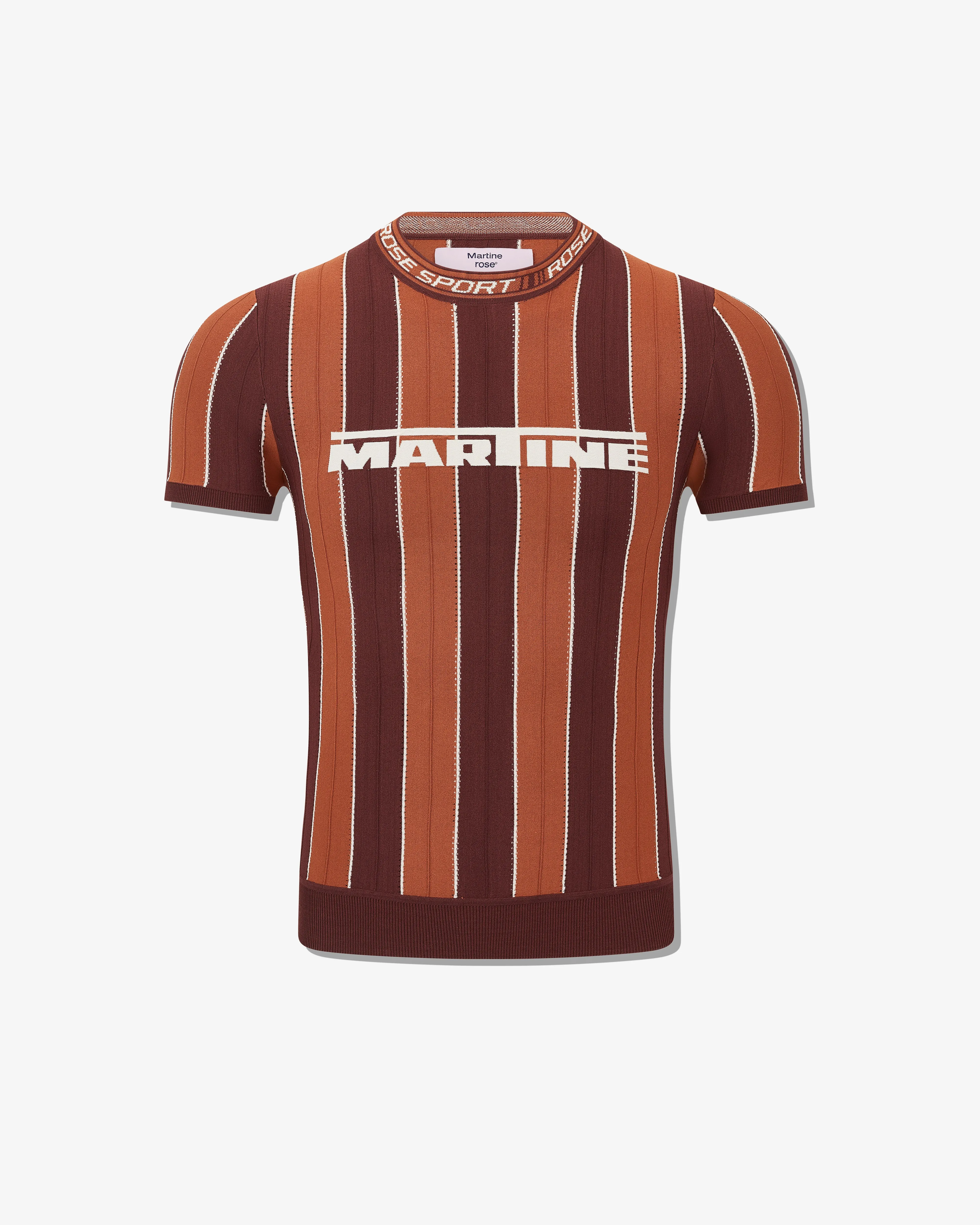 Martine Rose - Men's Logo Tight T-Shirt - (Brown)