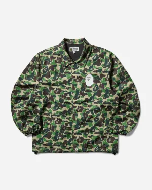 Men's ABC Camo NYC Logo Coach Jacket Green