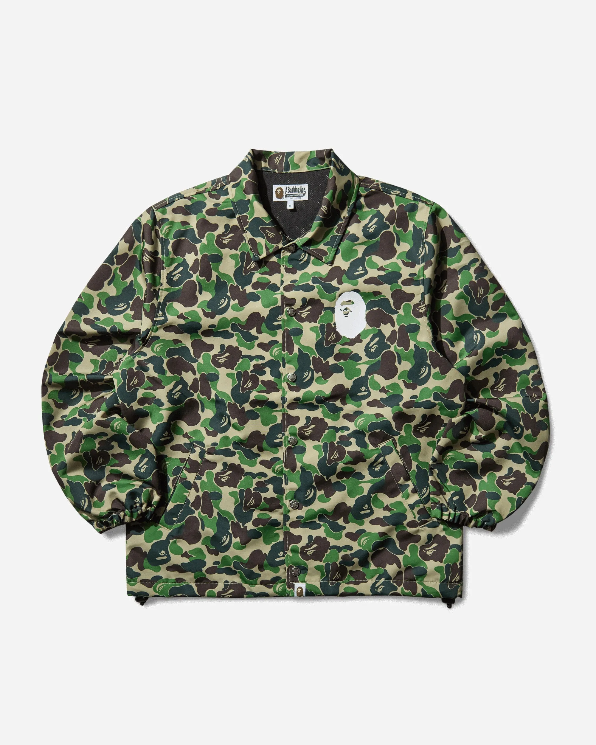 Men's ABC Camo NYC Logo Coach Jacket Green
