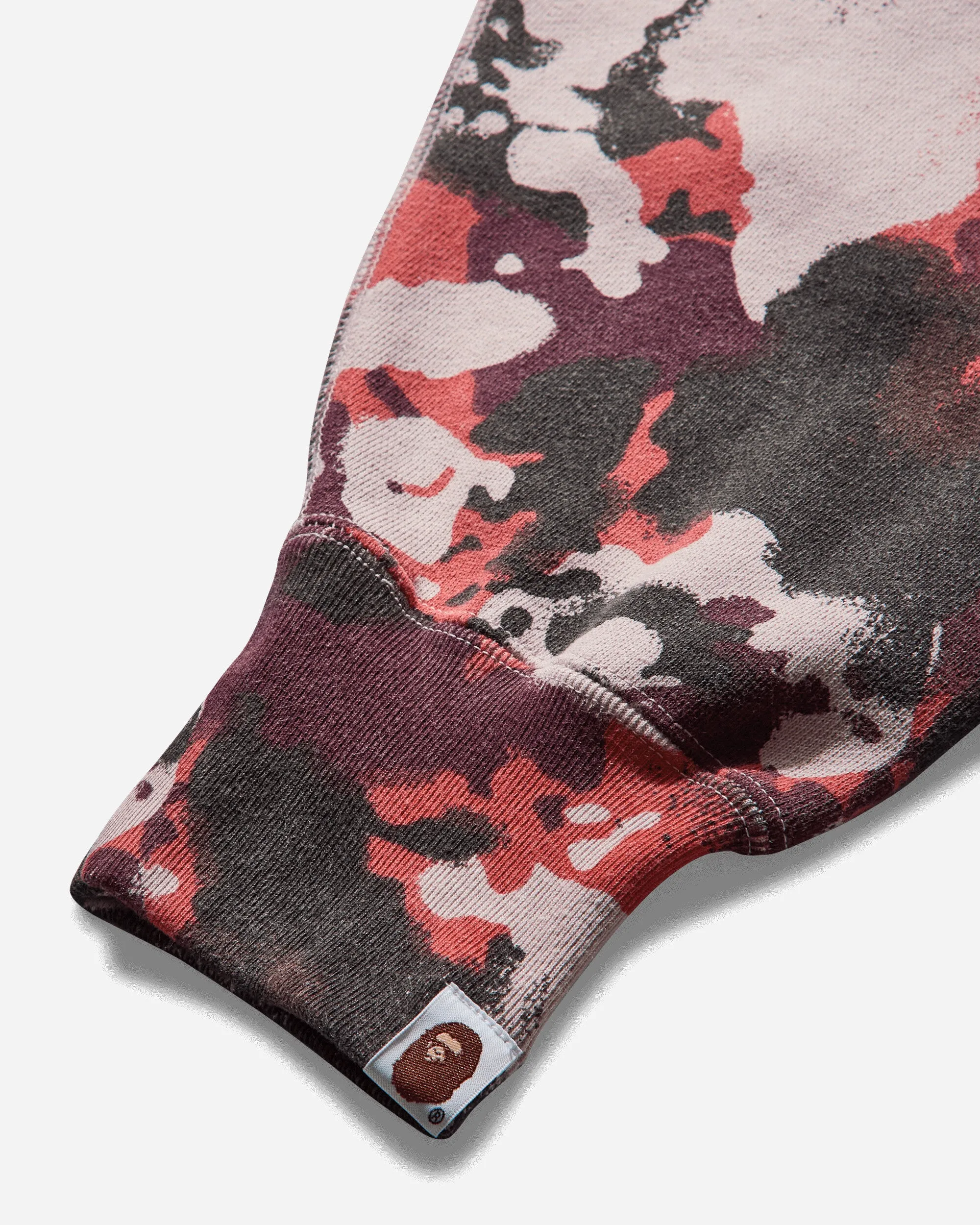 Men's Map Camo Shark Full Zip Hoodie Red