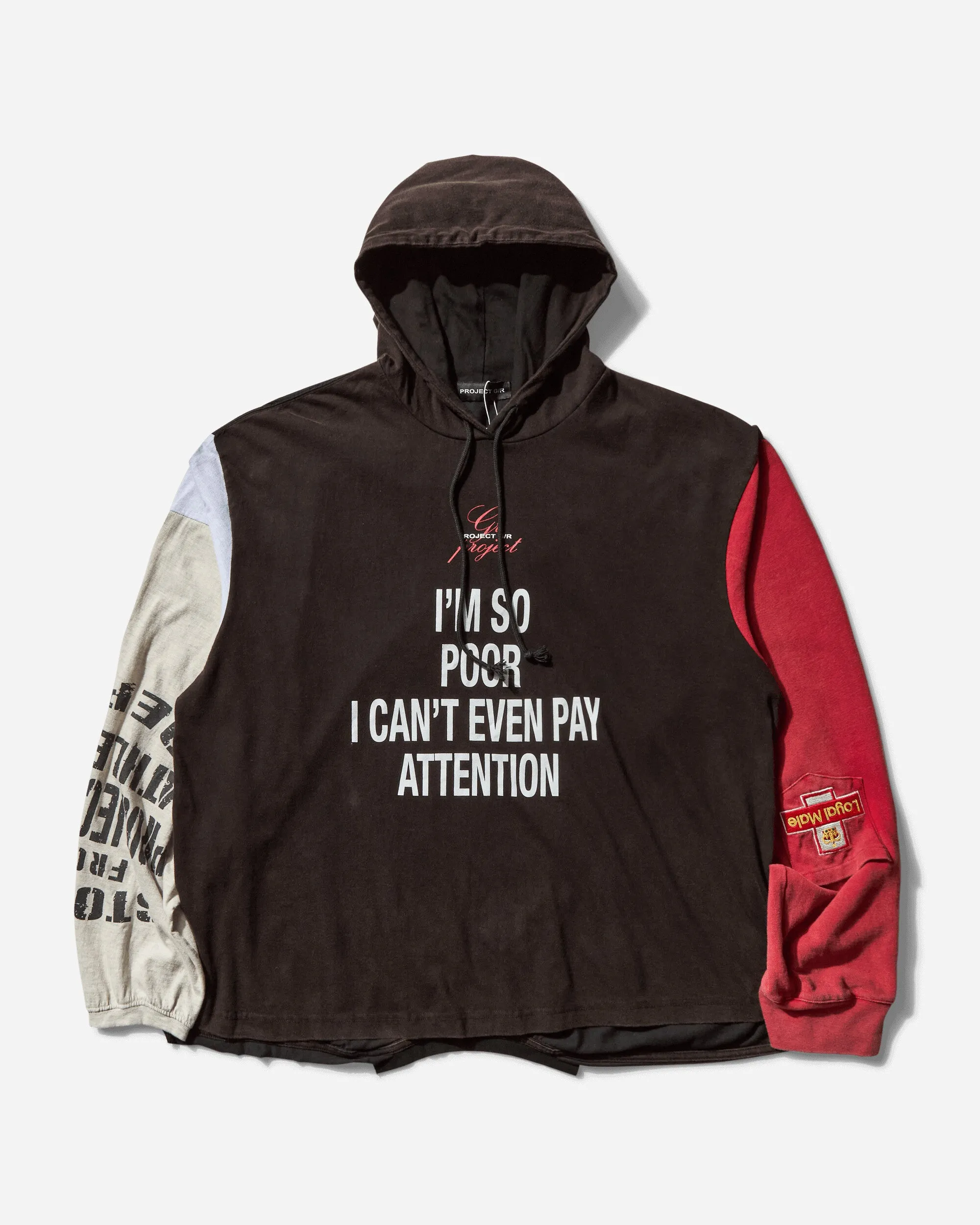 Men's Reconstructed Long Sleeve Hoodie Multicolor