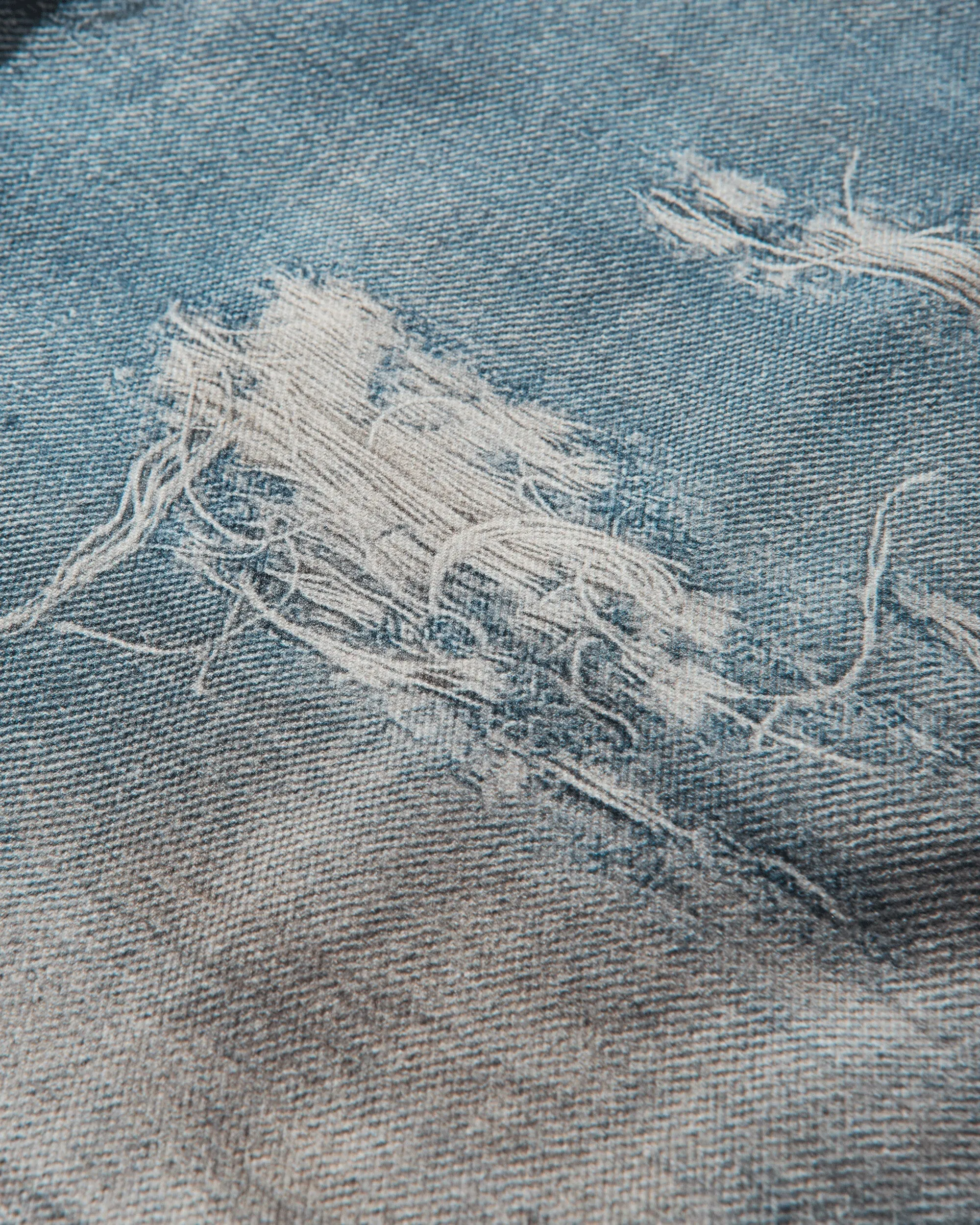 Men's Trompe-L'oeil Denim Pants Blue