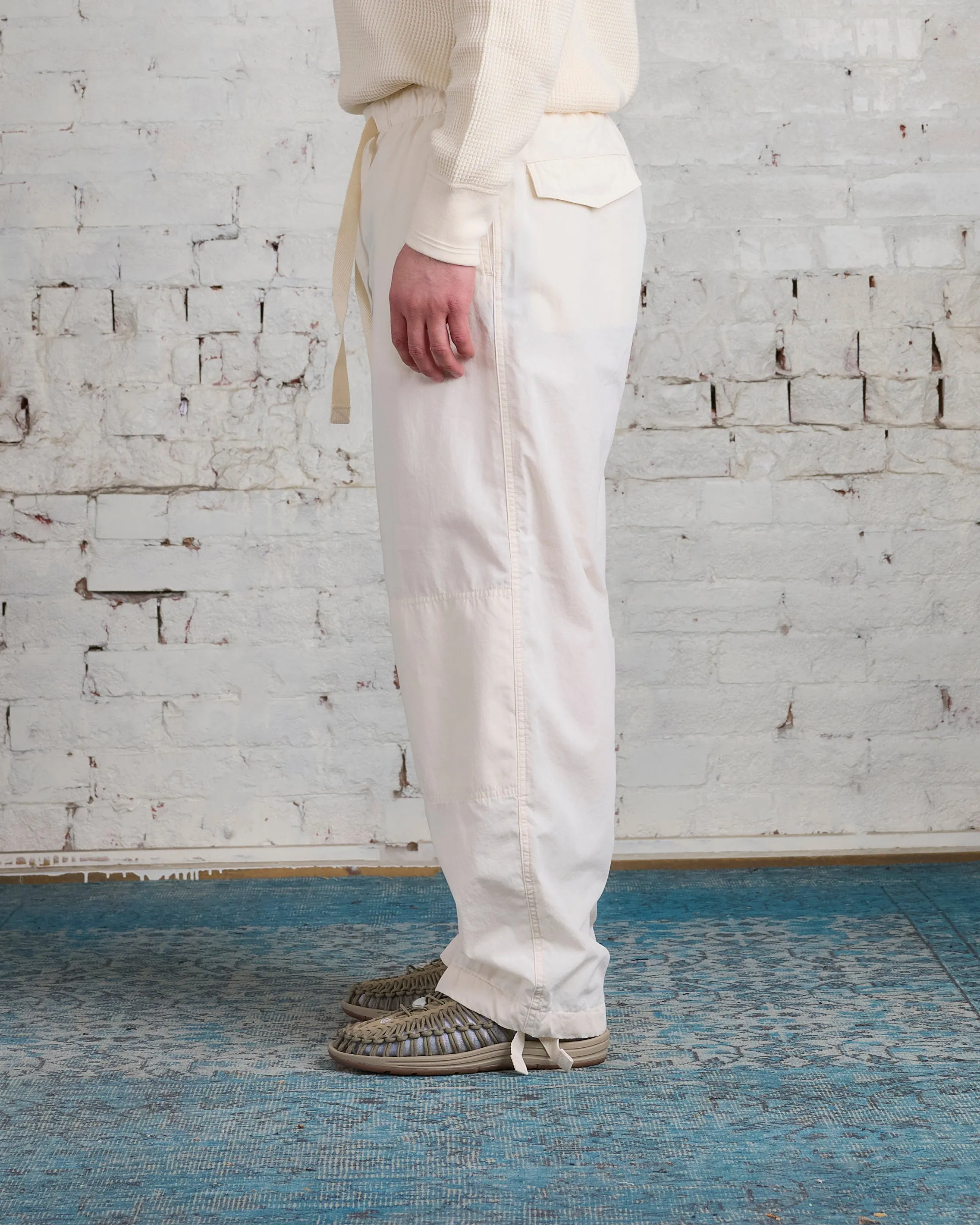 nanamica Broadcloth Single Cargo Easy Pant Ecru