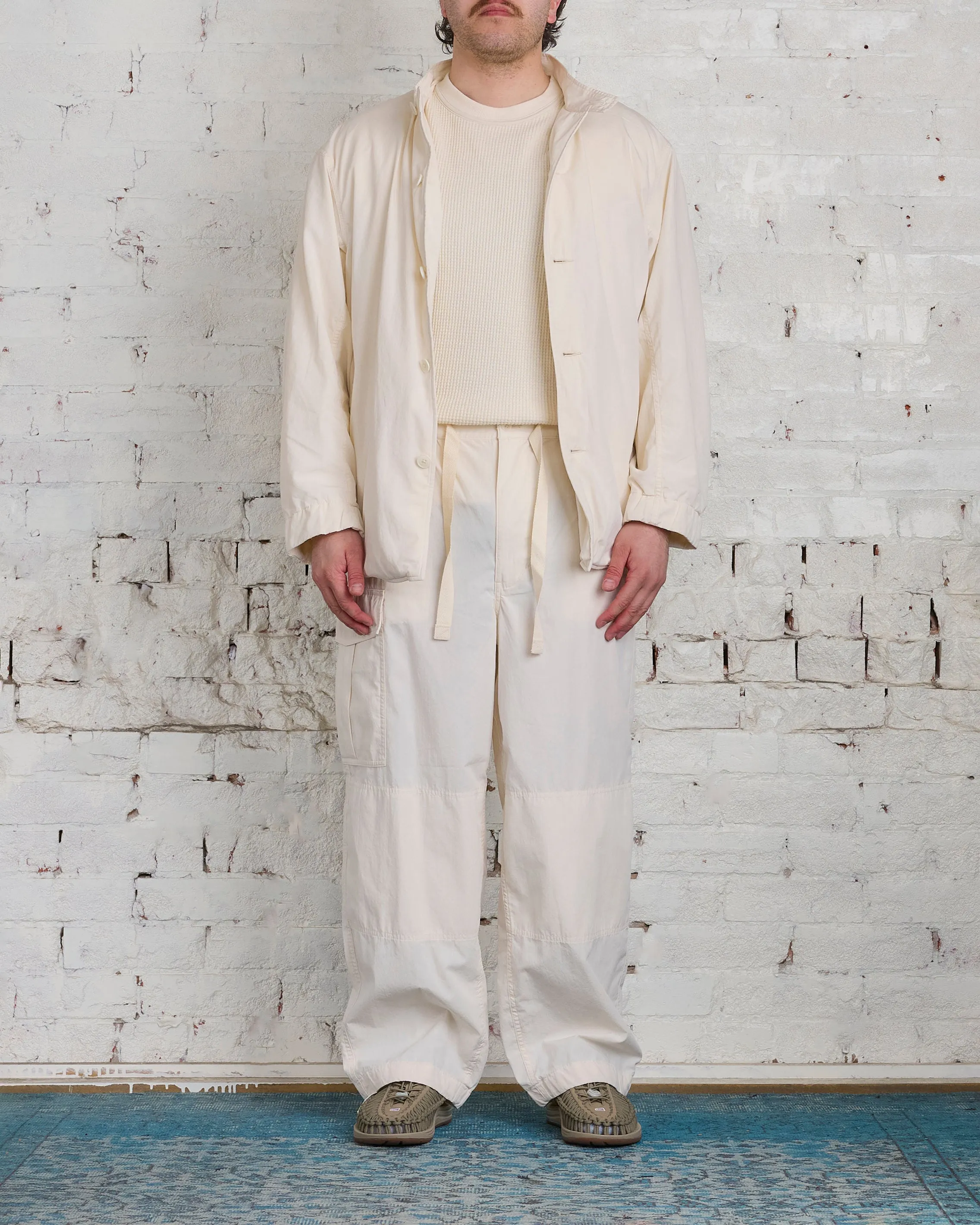 nanamica Broadcloth Single Cargo Easy Pant Ecru