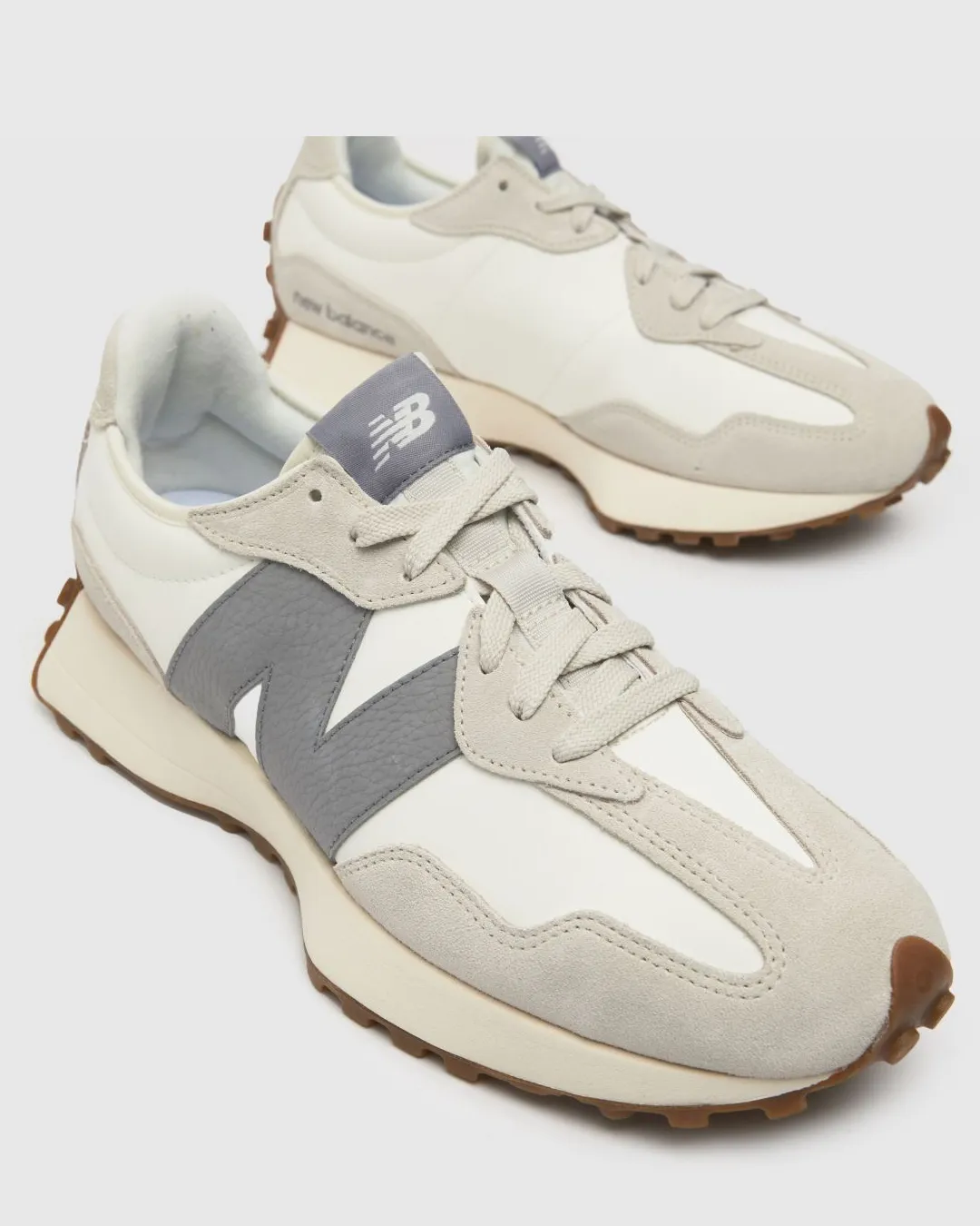 New Balance Beige 327 White Grey Sneakers
