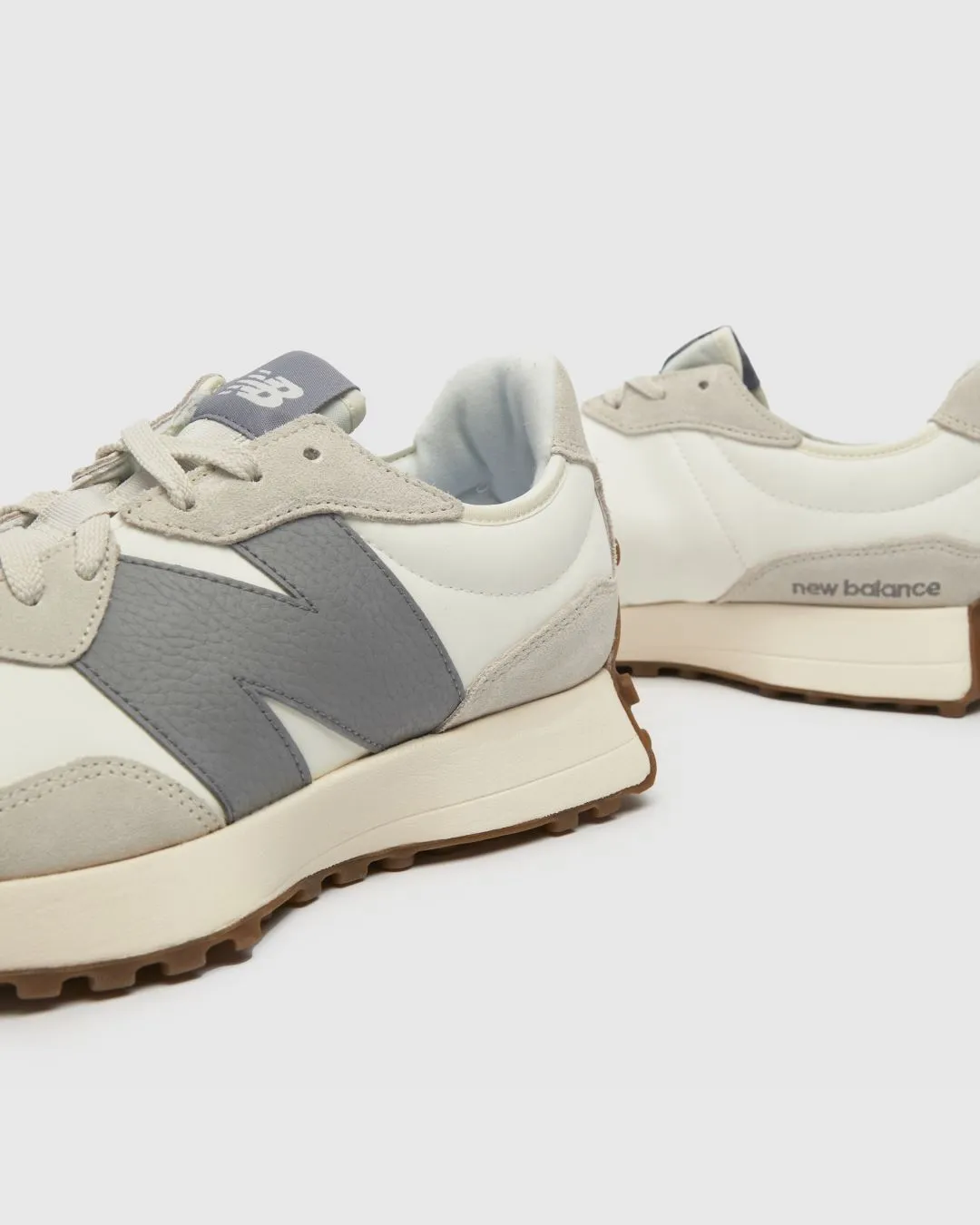 New Balance Beige 327 White Grey Sneakers