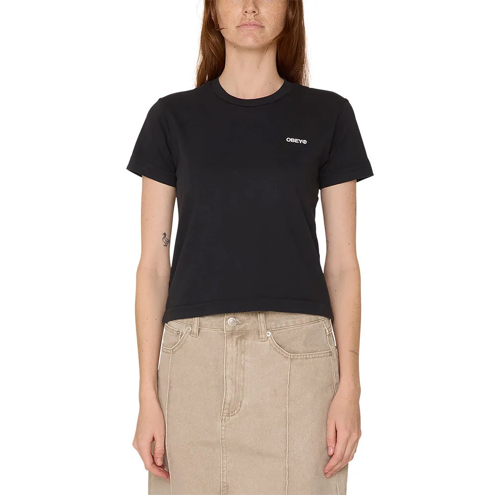 OBEY AROUND THE GLOBE KAYLIN TEE // BLACK