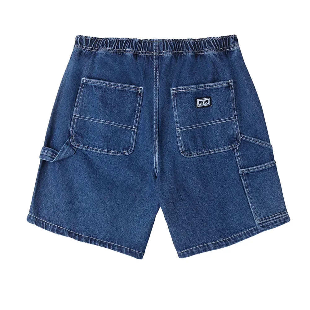 OBEY EASY DENIM CARPENTER SHORT // STONE WASH INDIGO