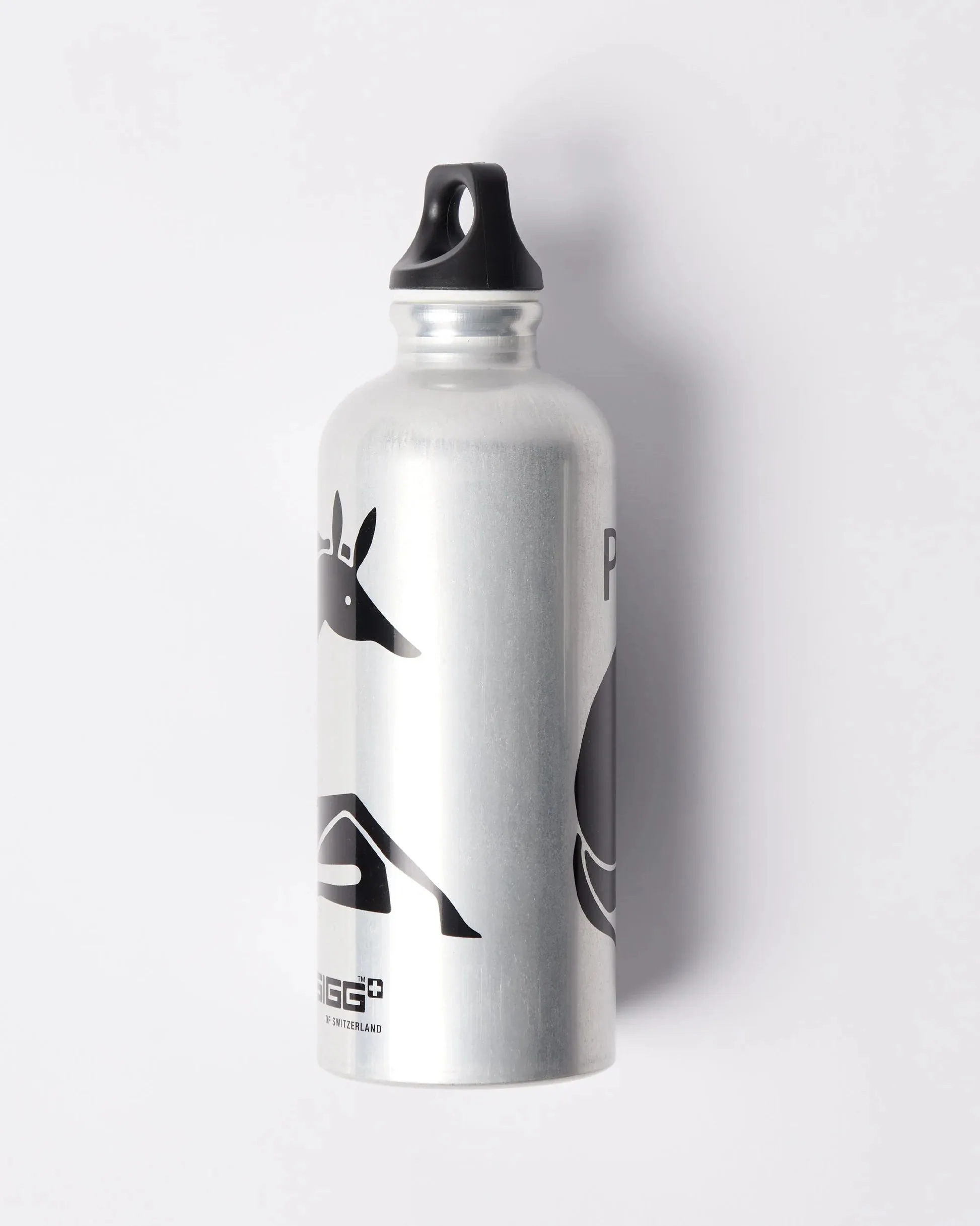 Parra Horizontal Horse Sigg Bottle // Silver/Black