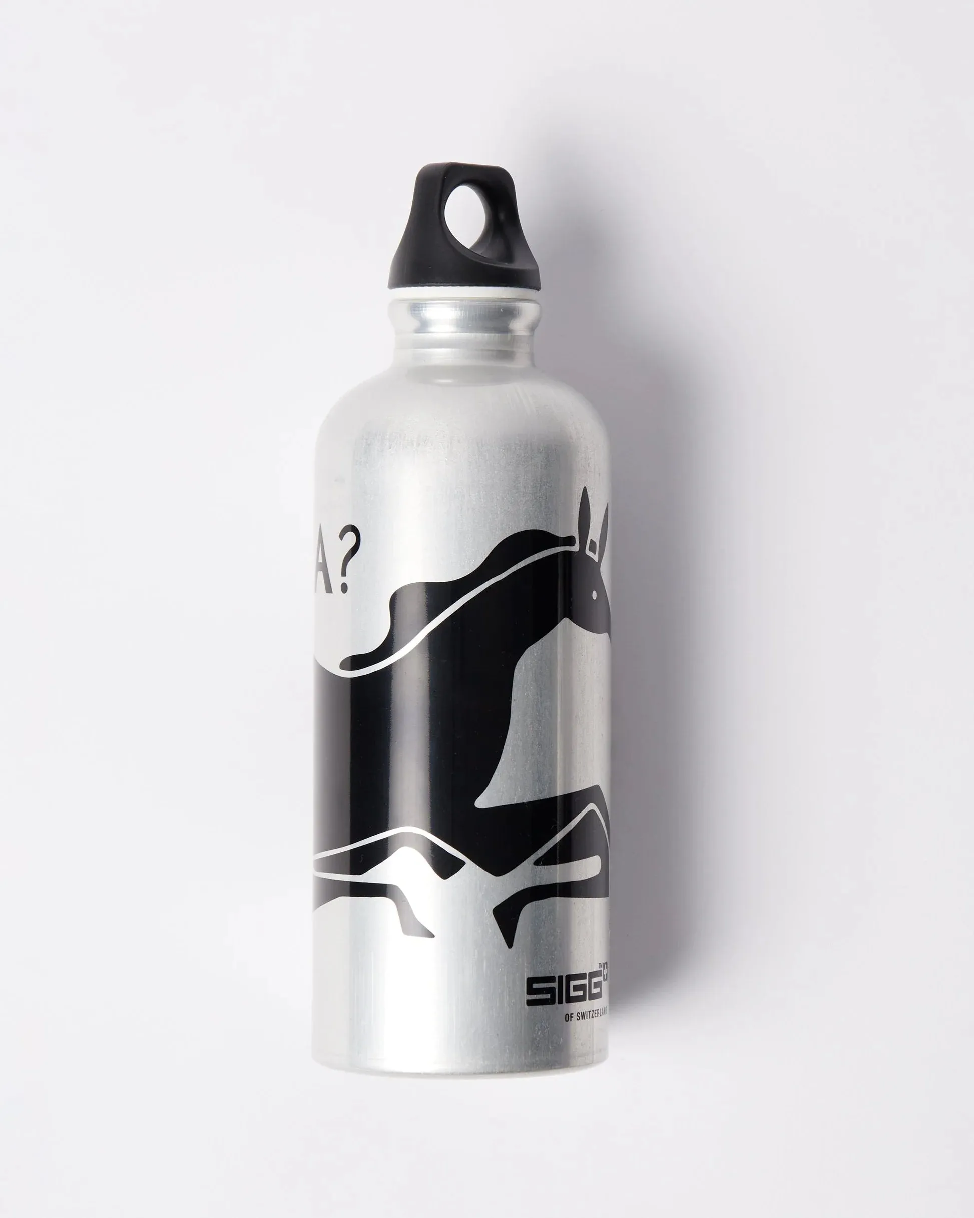 Parra Horizontal Horse Sigg Bottle // Silver/Black
