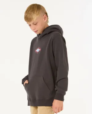 Raw Energy Skull Hood Boy Washed Black