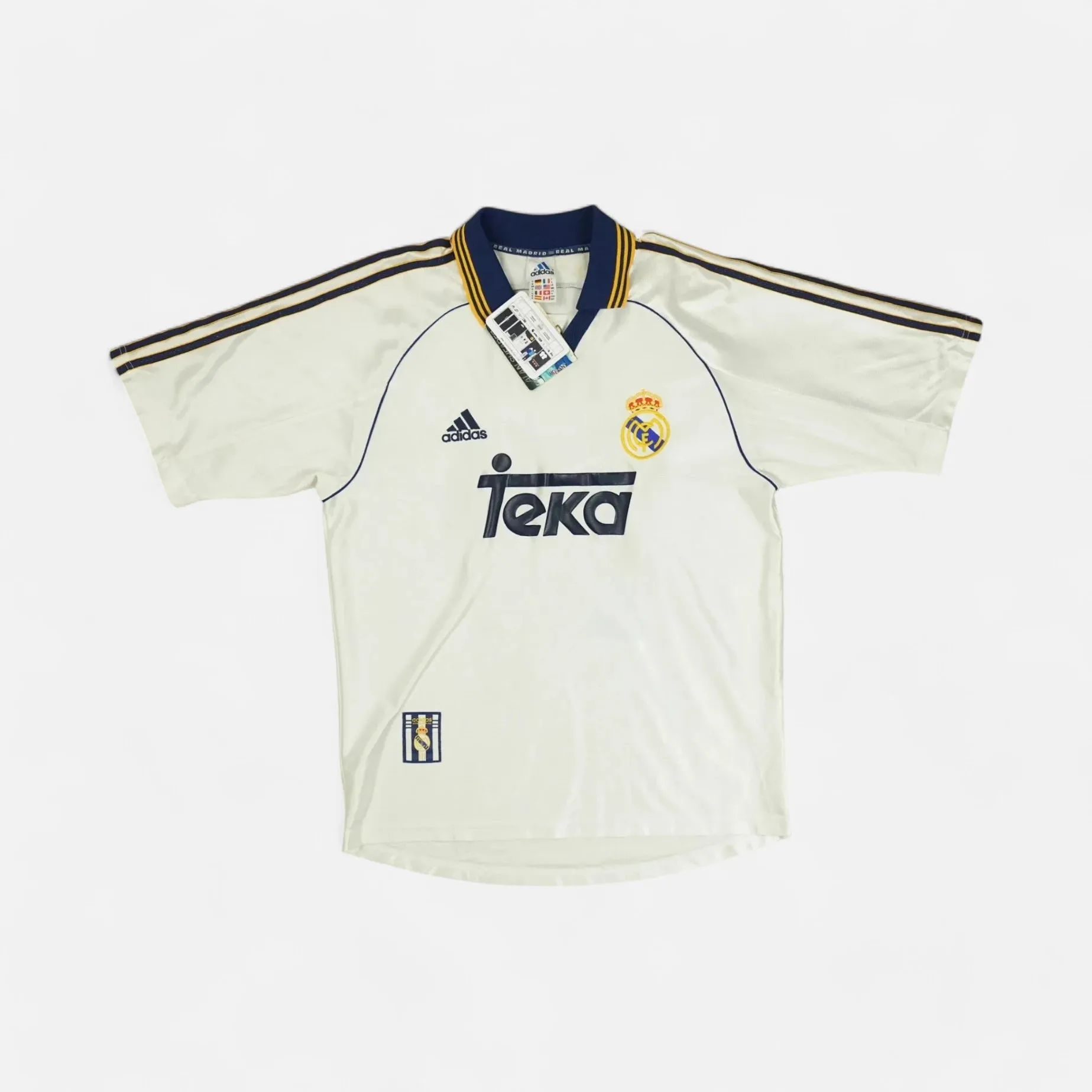 Real Madrid Figo Adidas Home Jersey (M)