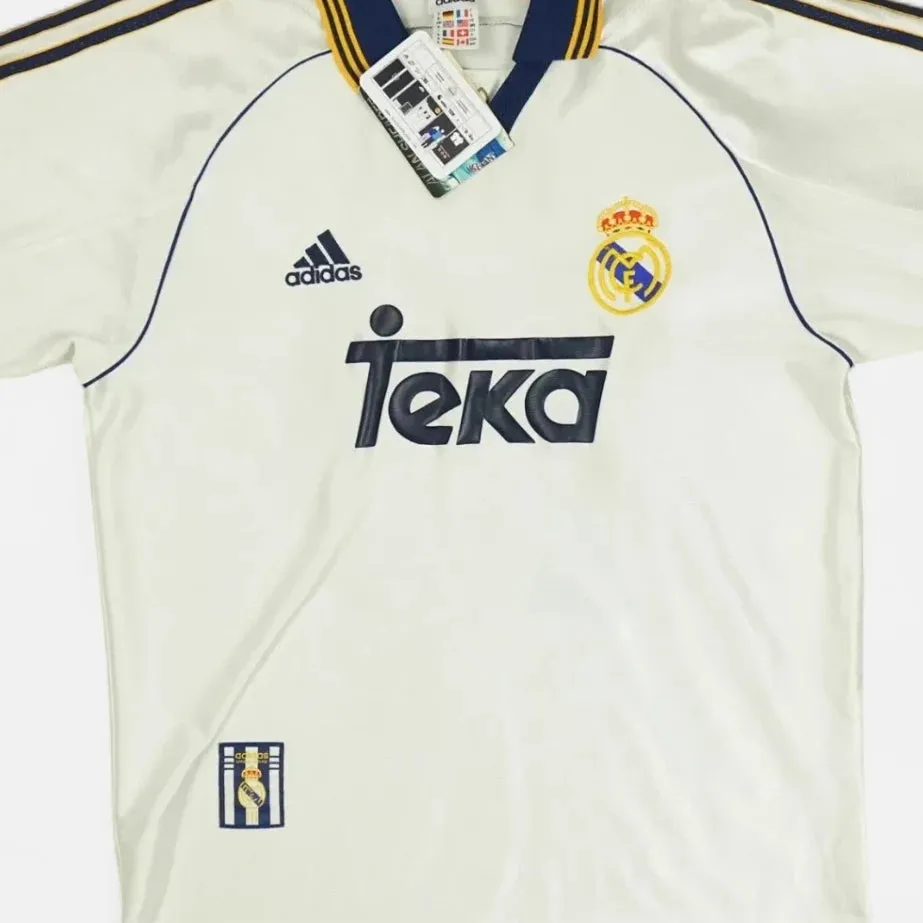 Real Madrid Figo Adidas Home Jersey (M)