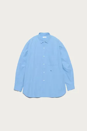 Regular Collar Wind Shirt - Sax